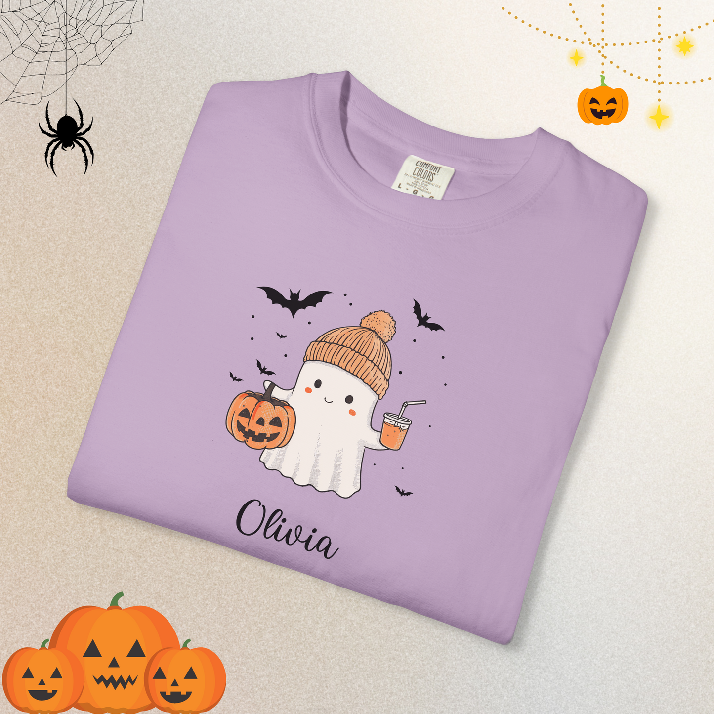 Custom Halloween Ghost T-shirt Halloween Ghost T-shirt, Personalized Fall Shirt