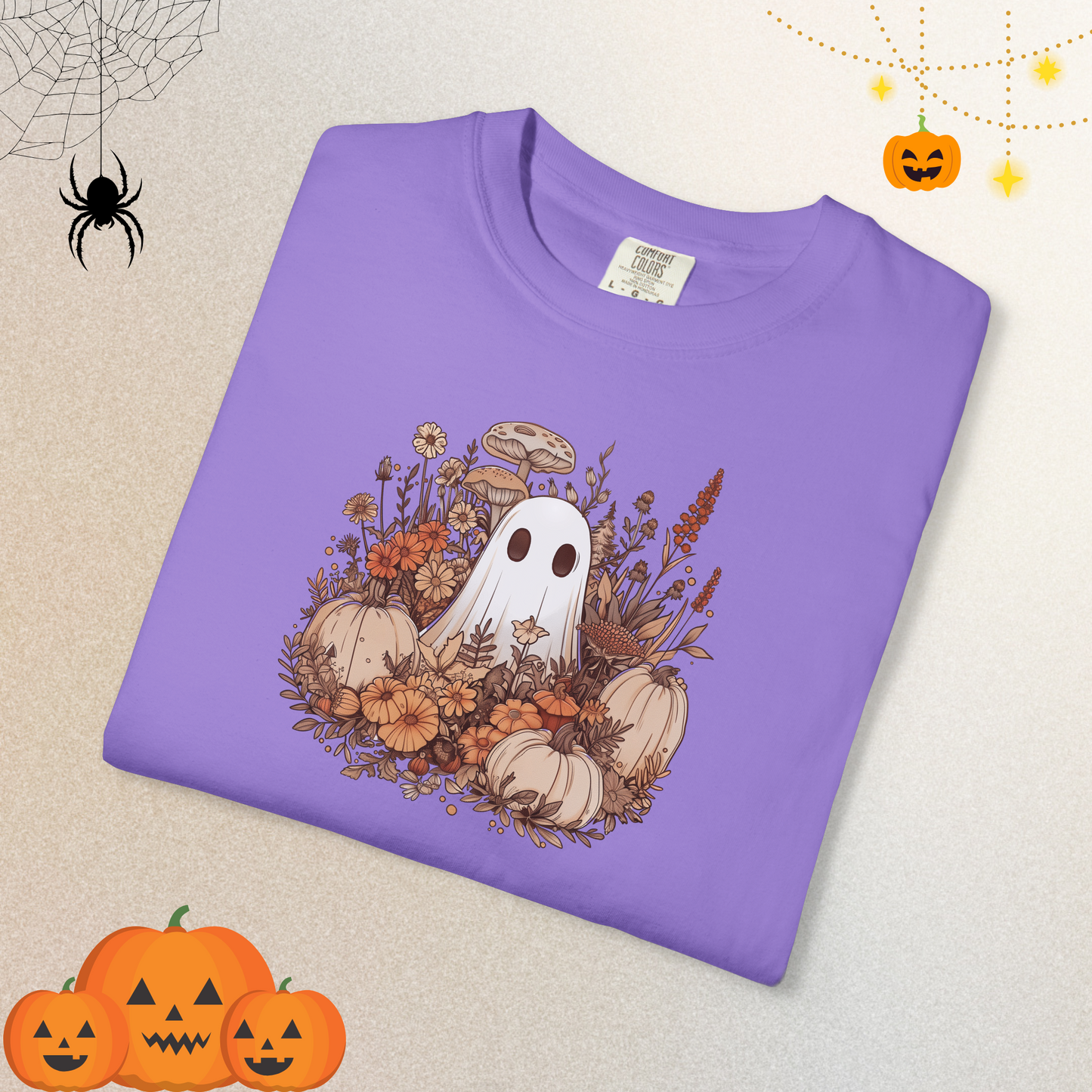 Boo and Pumpkins Crew Shirts | Halloween Shirt for Women & Adults