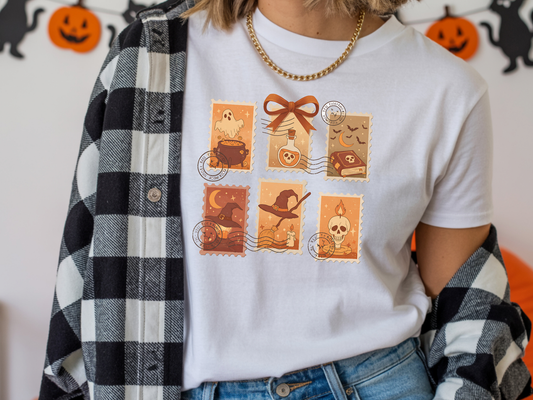 Halloween 2025 Stamp Woman T-Shirt