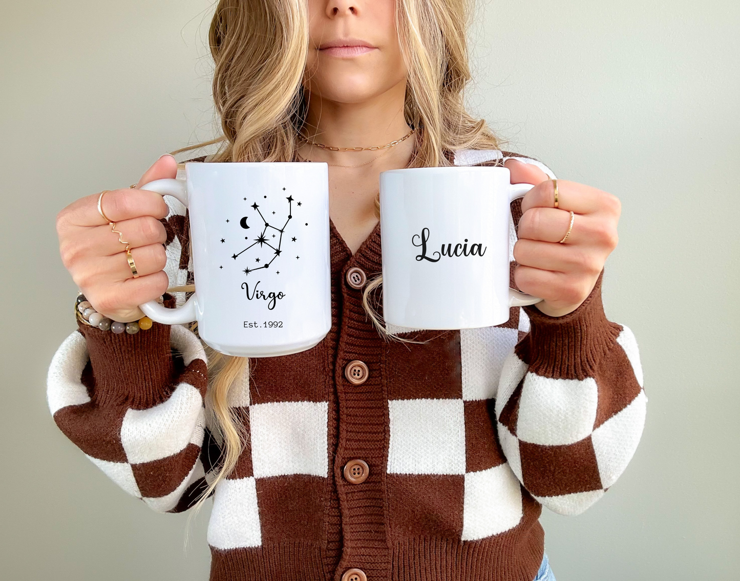 Zodiac Mug Personalized Horoscope Coffee Cup, Custom Name Zodiac Sign Mug for Astrology Lovers, Birthday & Appreciation Gift , Zodiacal Mug
