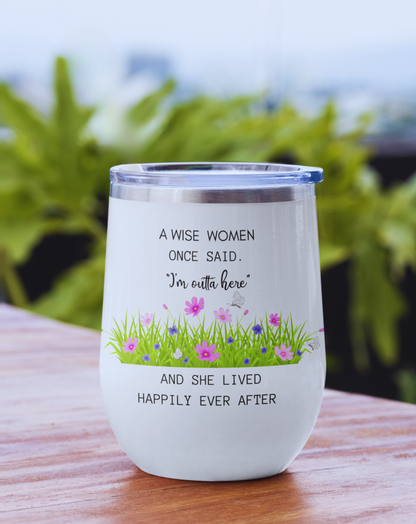 A Wise Woman Once Said Wine Tumbler Custom Beach Retirement Gift For Women 2025 Personalized Retired Boss Coworker Funny Leaving Mug