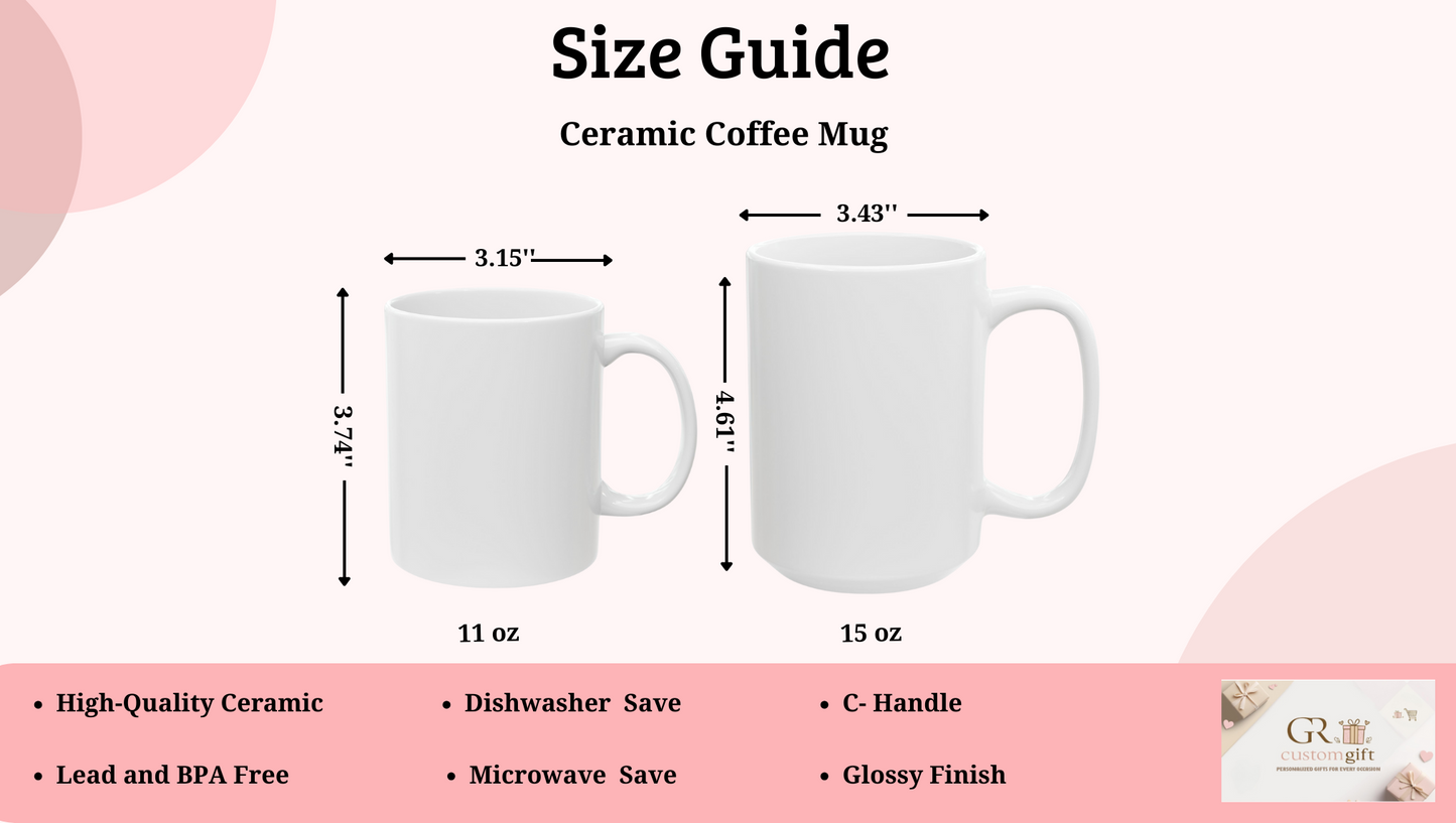 Custom Nana Coffee Mug with Floral Design and Name Personalized Gift for New Nana Grandma Mothers Day Birthday or Christmas from Grandkids