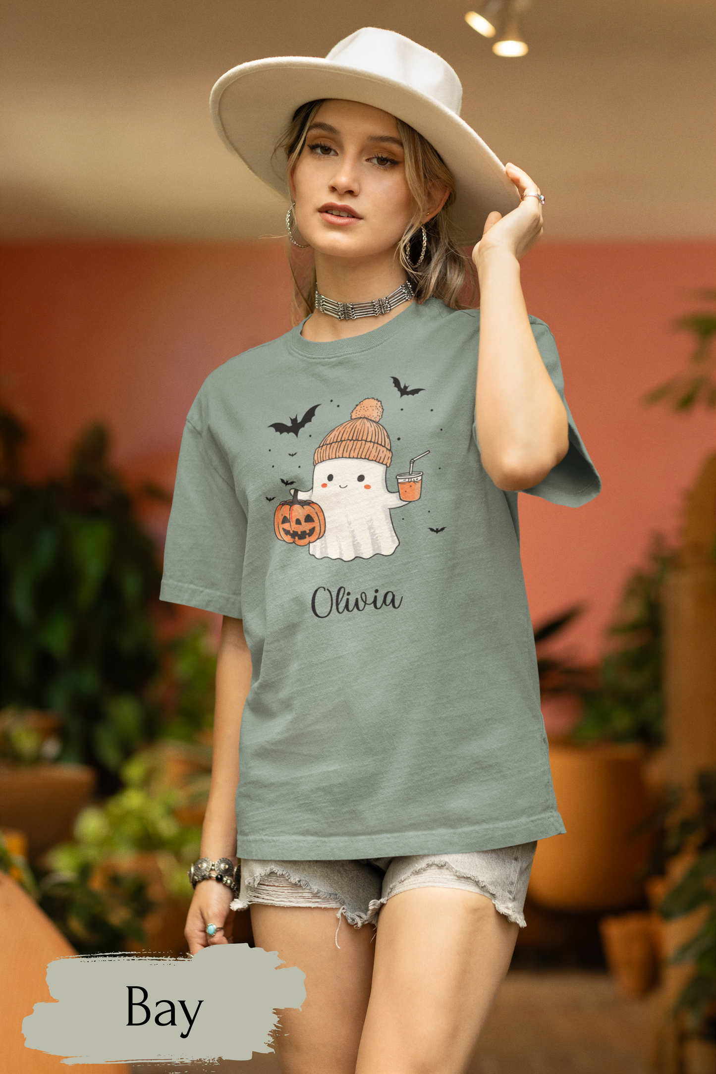 Custom Halloween Ghost T-shirt Halloween Ghost T-shirt, Personalized Fall Shirt