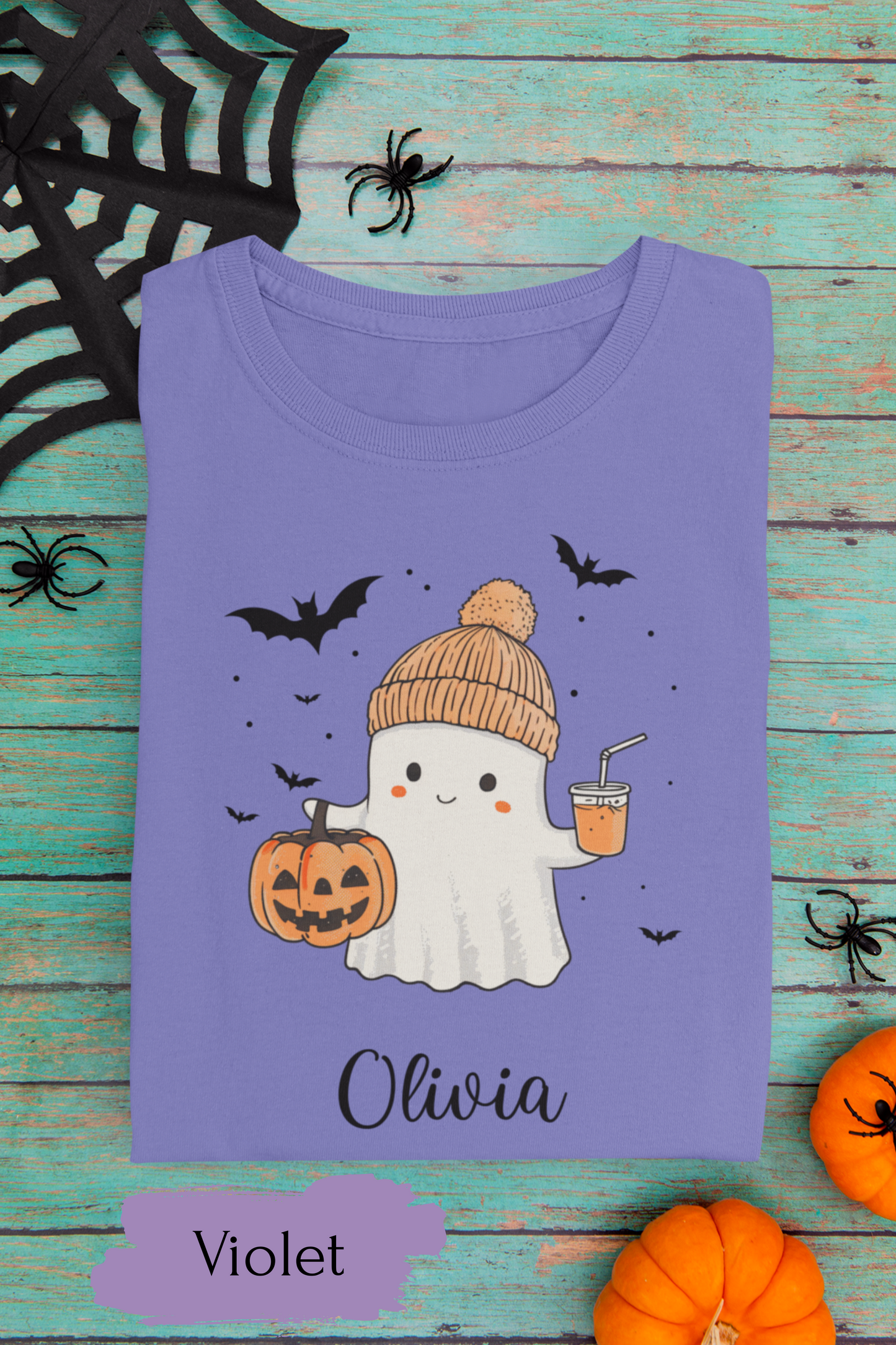 Custom Halloween Ghost T-shirt Halloween Ghost T-shirt, Personalized Fall Shirt