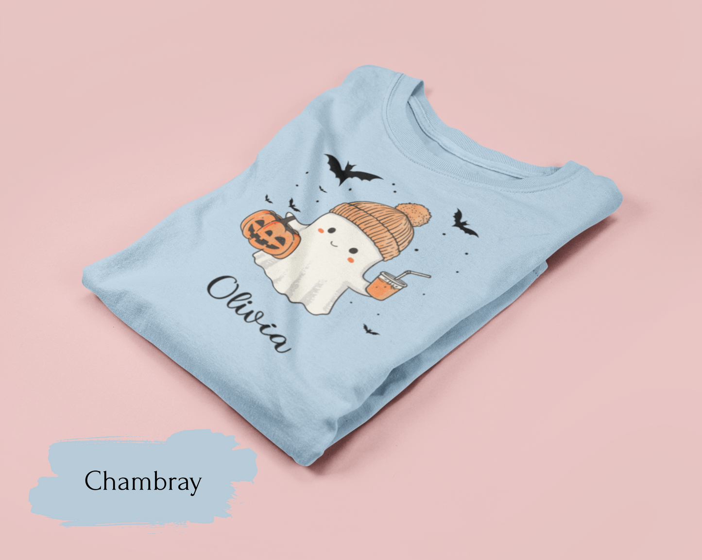 Custom Halloween Ghost T-shirt Halloween Ghost T-shirt, Personalized Fall Shirt