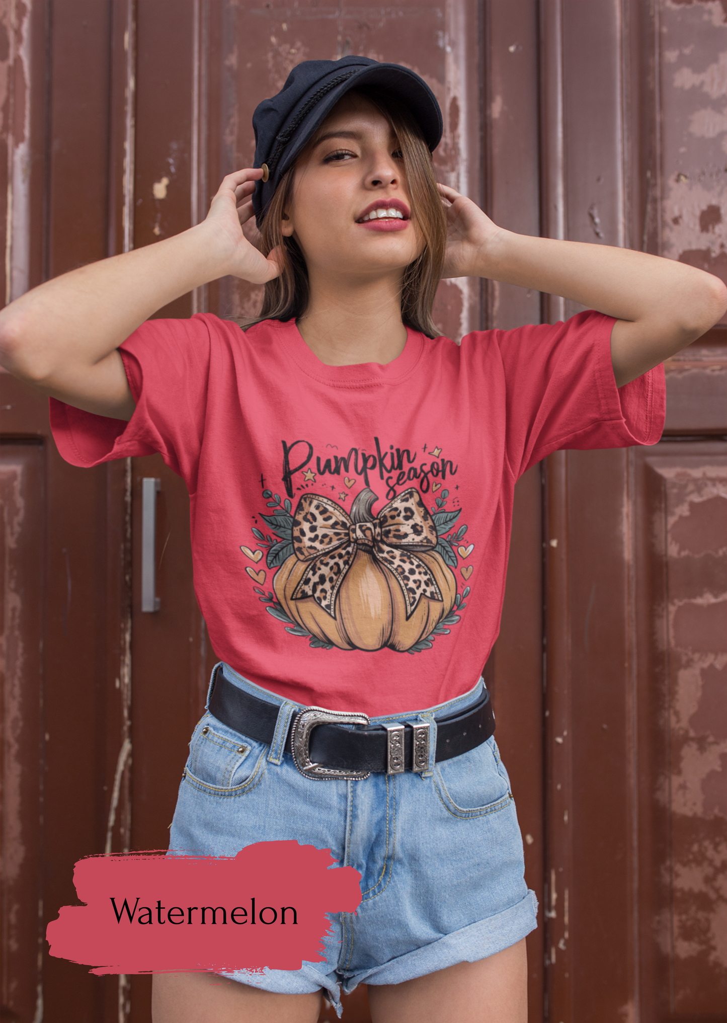 Coquette Pumpkin Shirt – Cute Halloween T-Shirt for Women