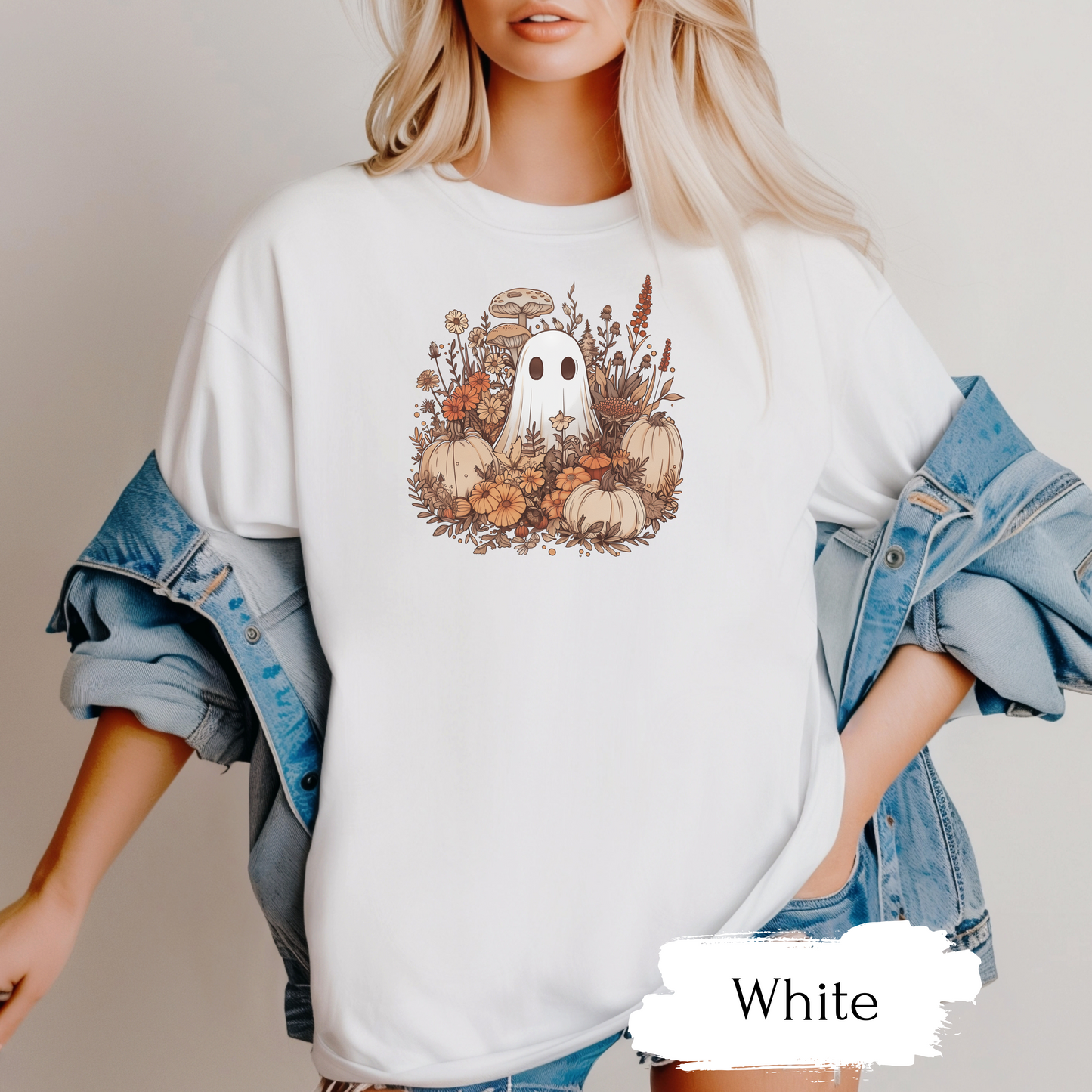 Boo and Pumpkins Crew Shirts | Halloween Shirt for Women & Adults