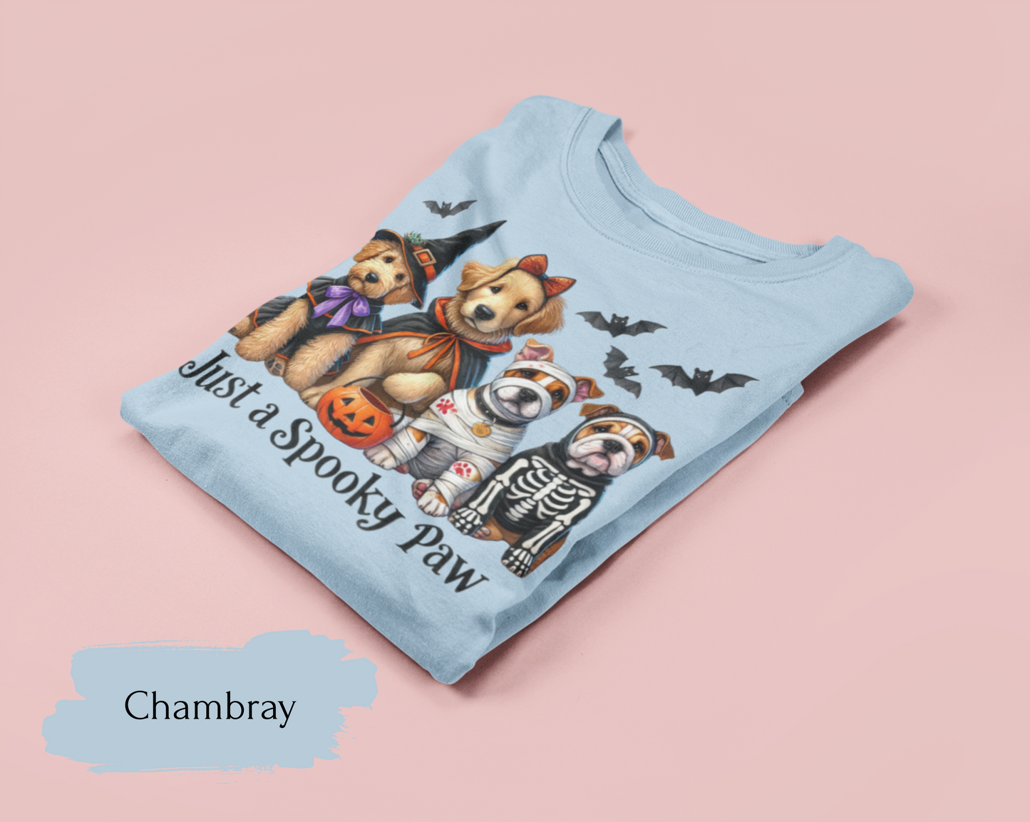 Spooky Paw Halloween T-Shirt | Dog Lover Halloween Shirt for Women & Adults