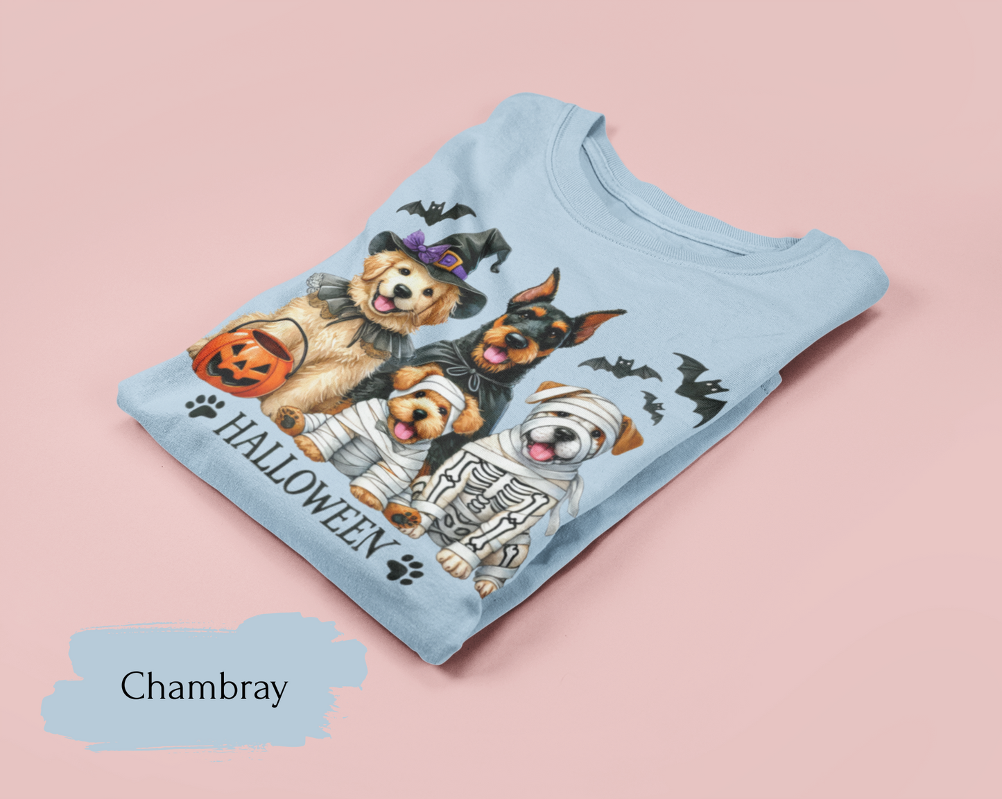 Dog Lover Spooky Paw Halloween T-Shirt | Cute Fall Shirt for Women & Adults