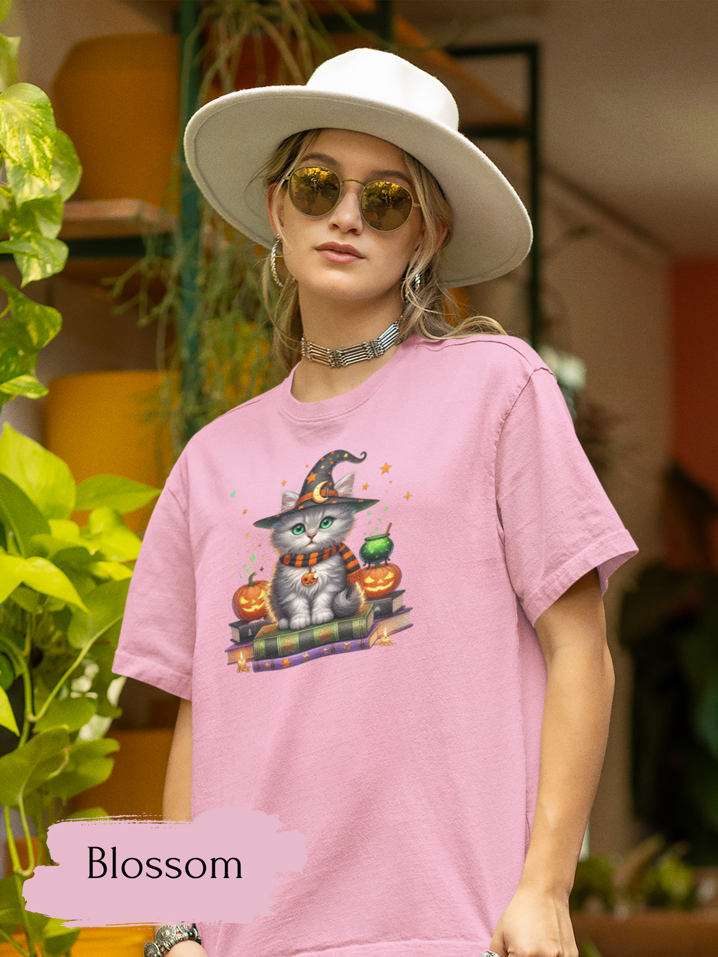 Cute Ghost Cat Halloween Shirt | Spooky Black Cat Tee for Women & Adults | Fall Graphic T-Shirt