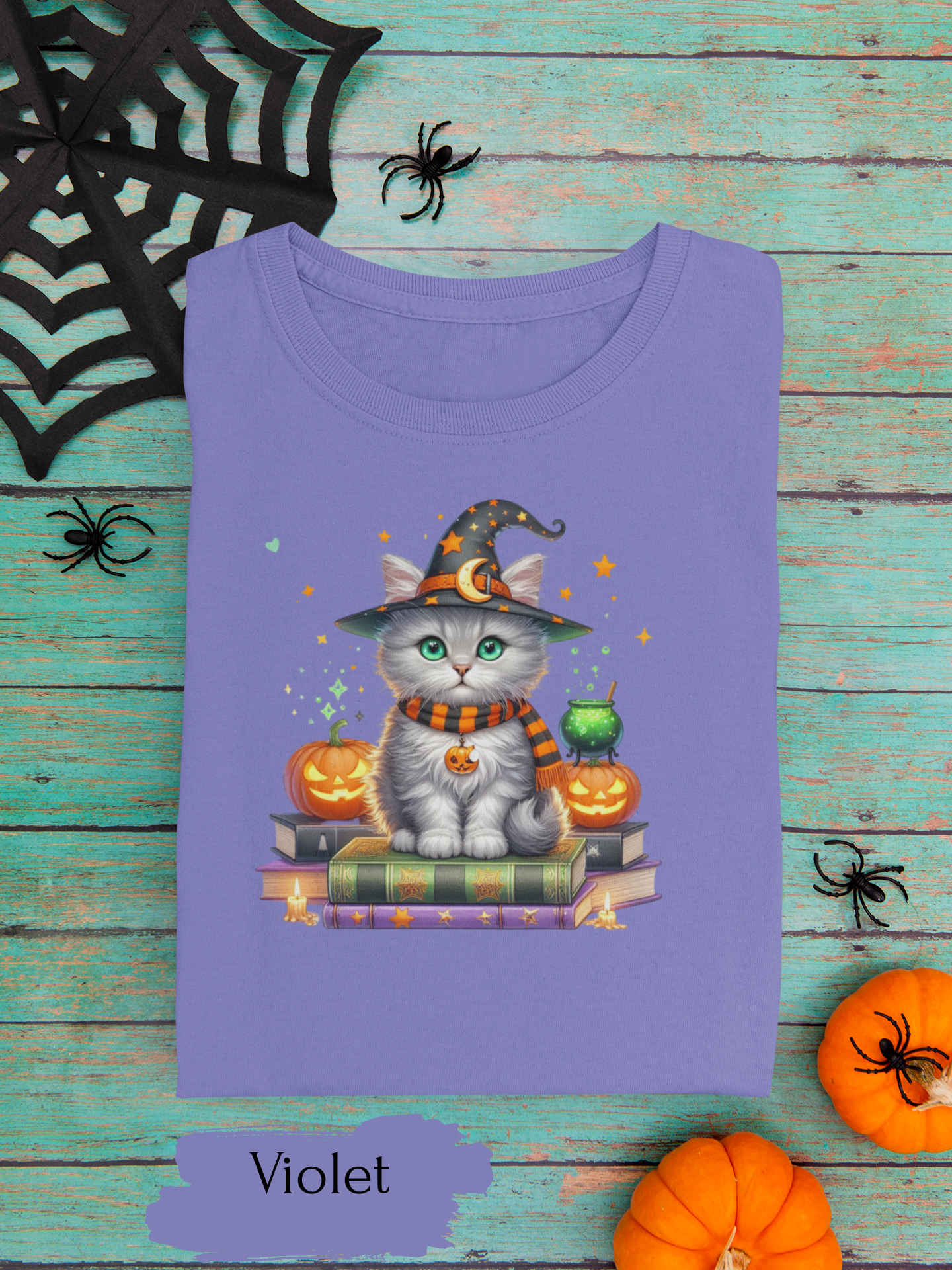 Cute Ghost Cat Halloween Shirt | Spooky Black Cat Tee for Women & Adults | Fall Graphic T-Shirt