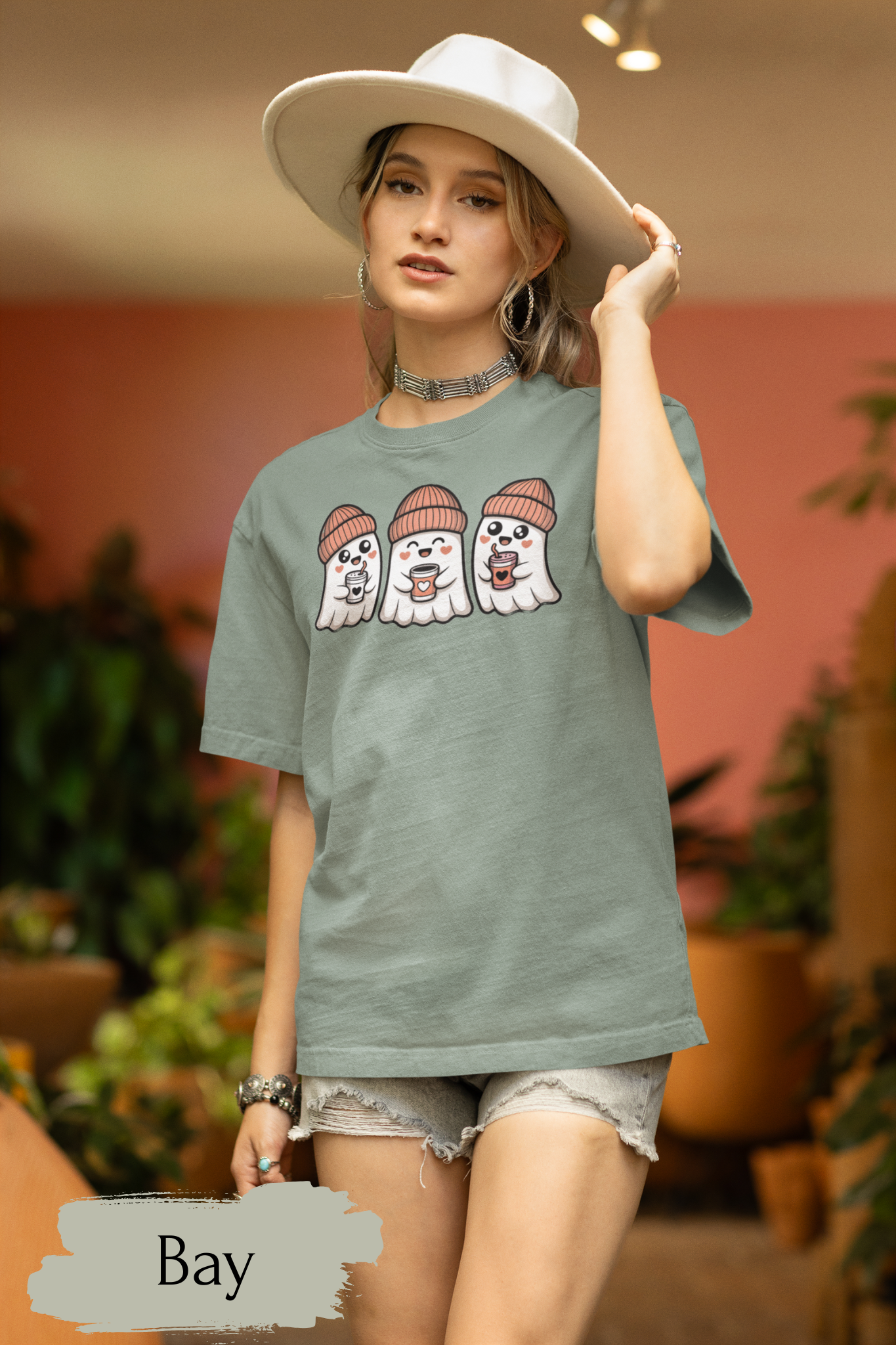 Cute Coffee Drink Ghost Shirt | Halloween Shirt for Women & Adults | Fall Tee