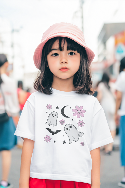 Cute Ghosts Toddler Tee for Kids, Halloween Shirt