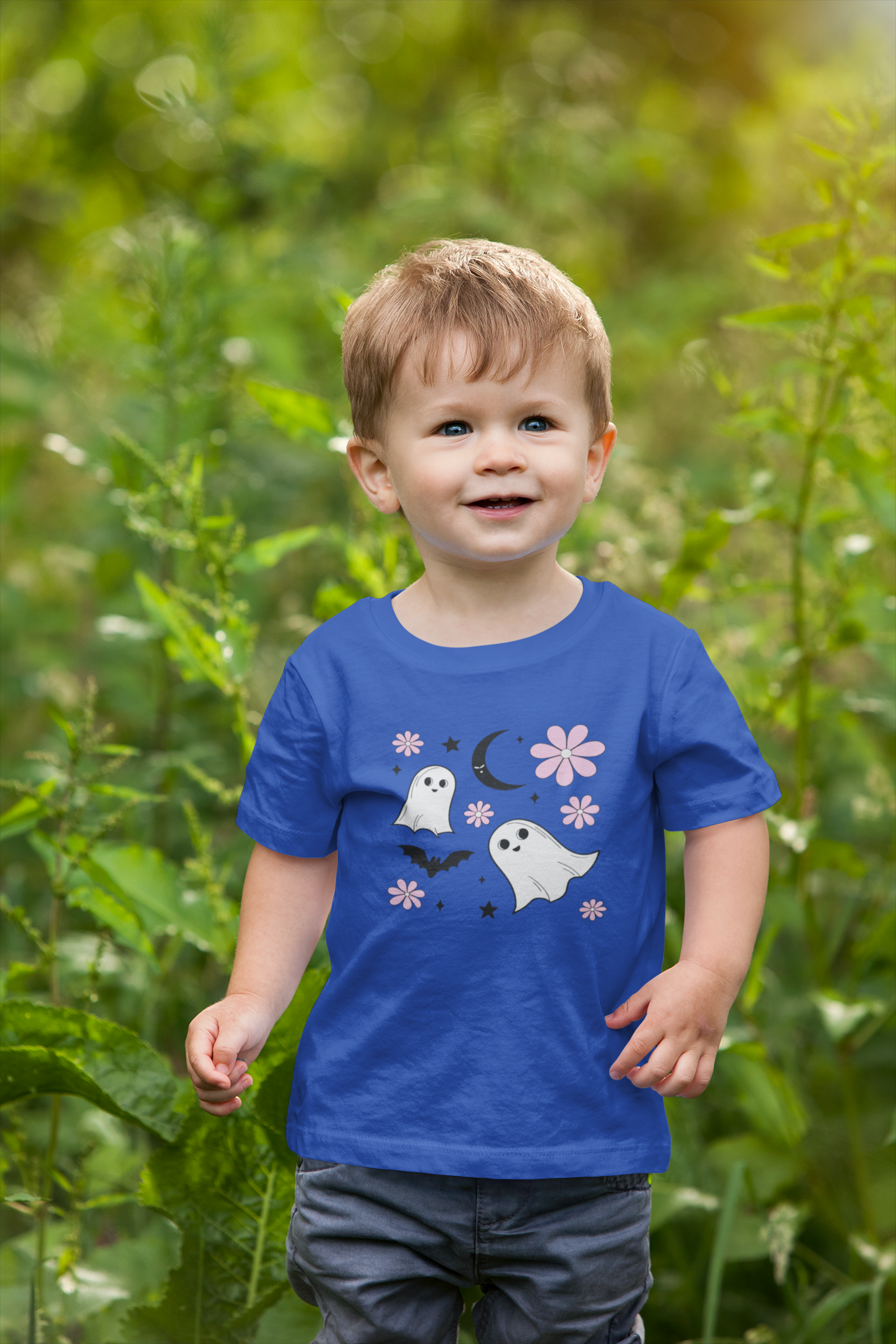 Cute Ghosts Toddler Tee for Kids, Halloween Shirt