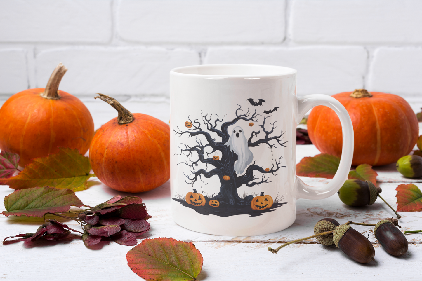 Spooky Halloween Ceramic Mug, Pumpkin Coffee Cup, Autumn Gift, Fall Decor, Witchy Tea Mug, Halloween Celebration