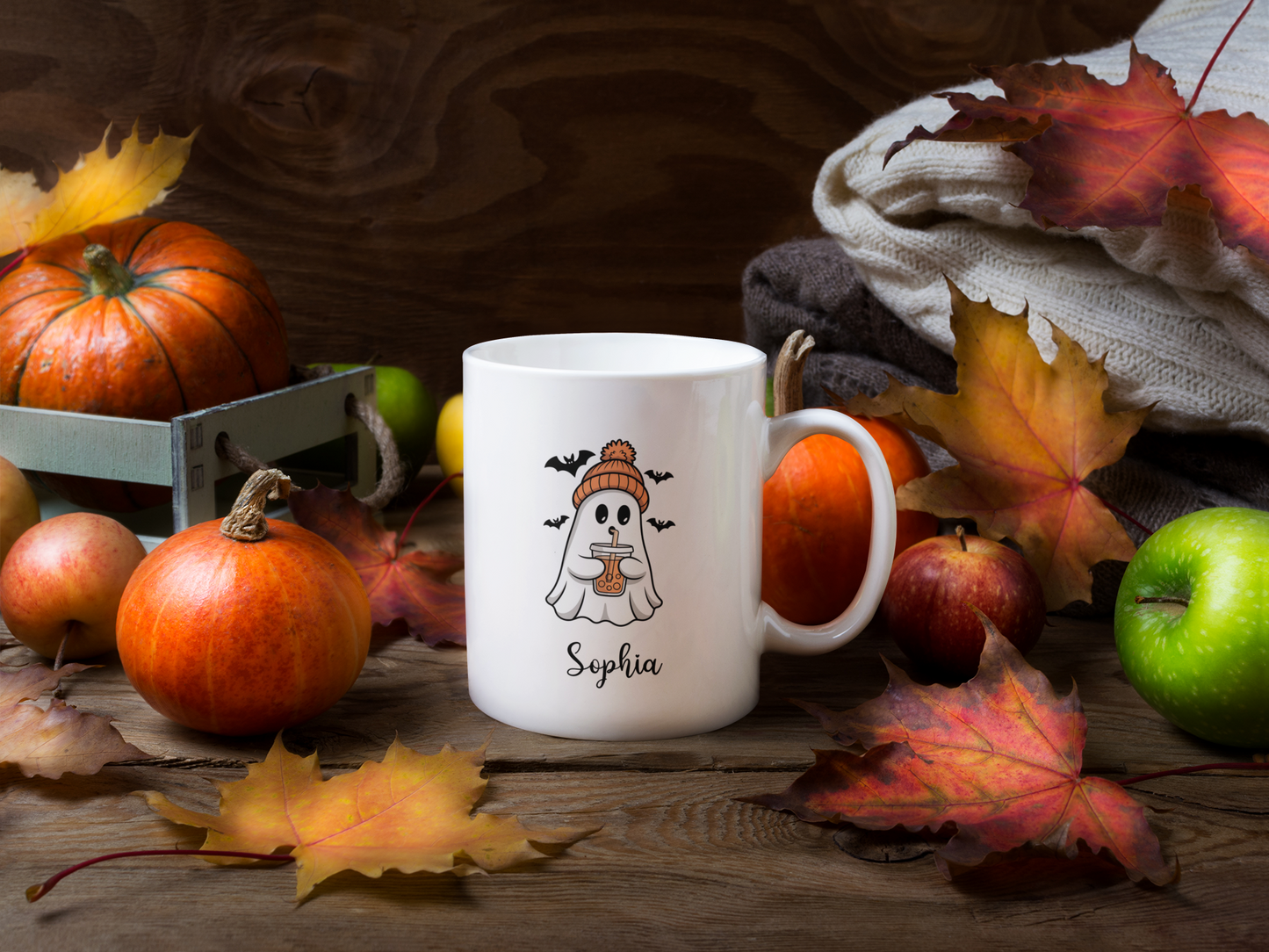 Ceramic Mug - Custom Halloween Boo Name