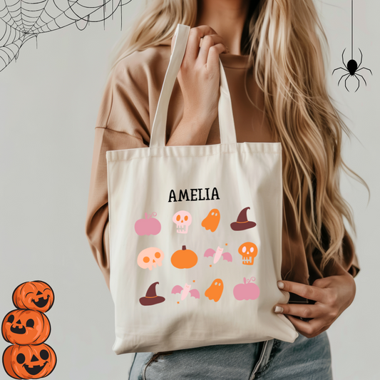 Personalized Halloween Tote Bag