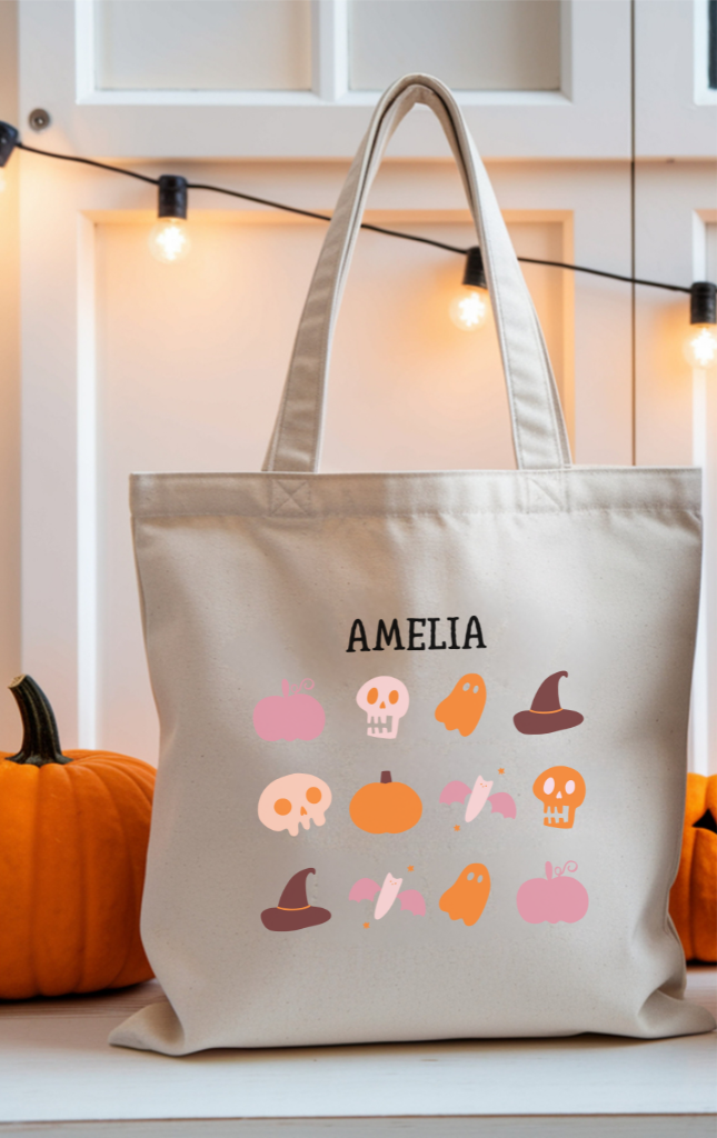 Personalized Halloween Tote Bag