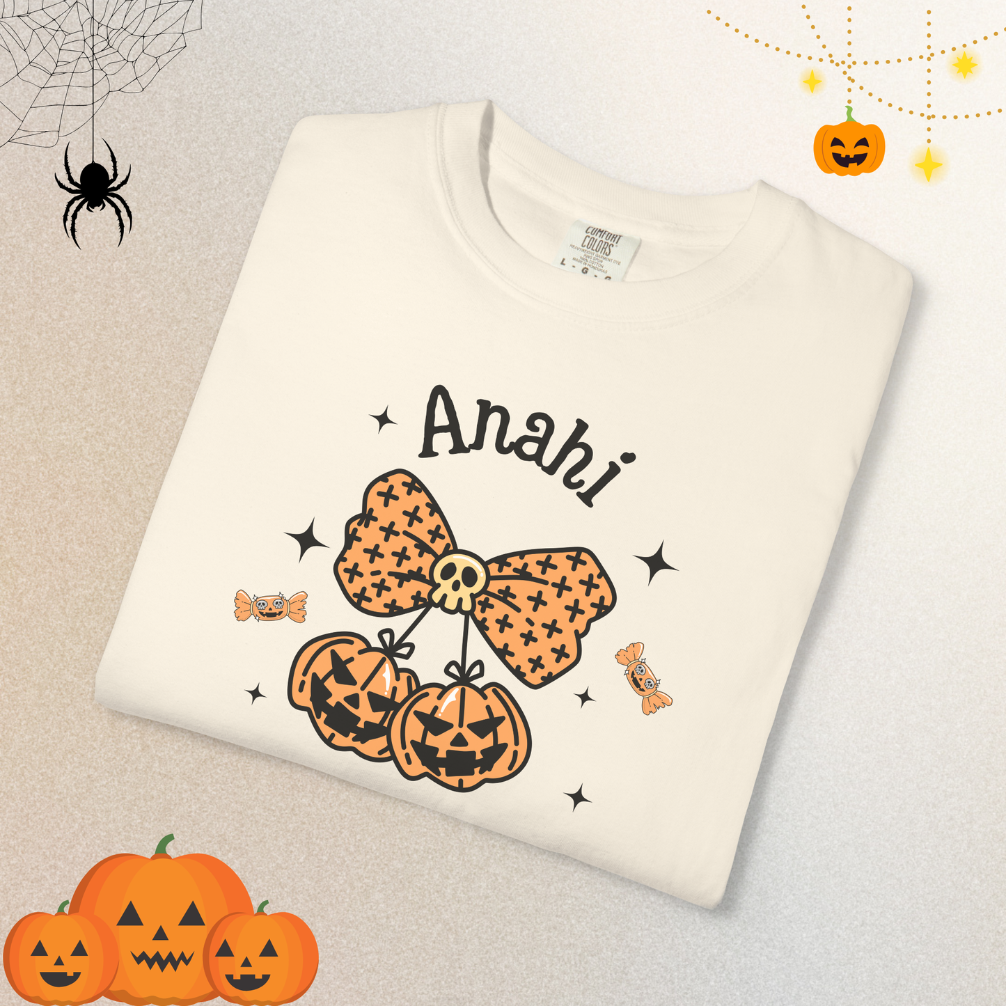 Custom Halloween Pumpkin T-shirt for woman in halloween 2025