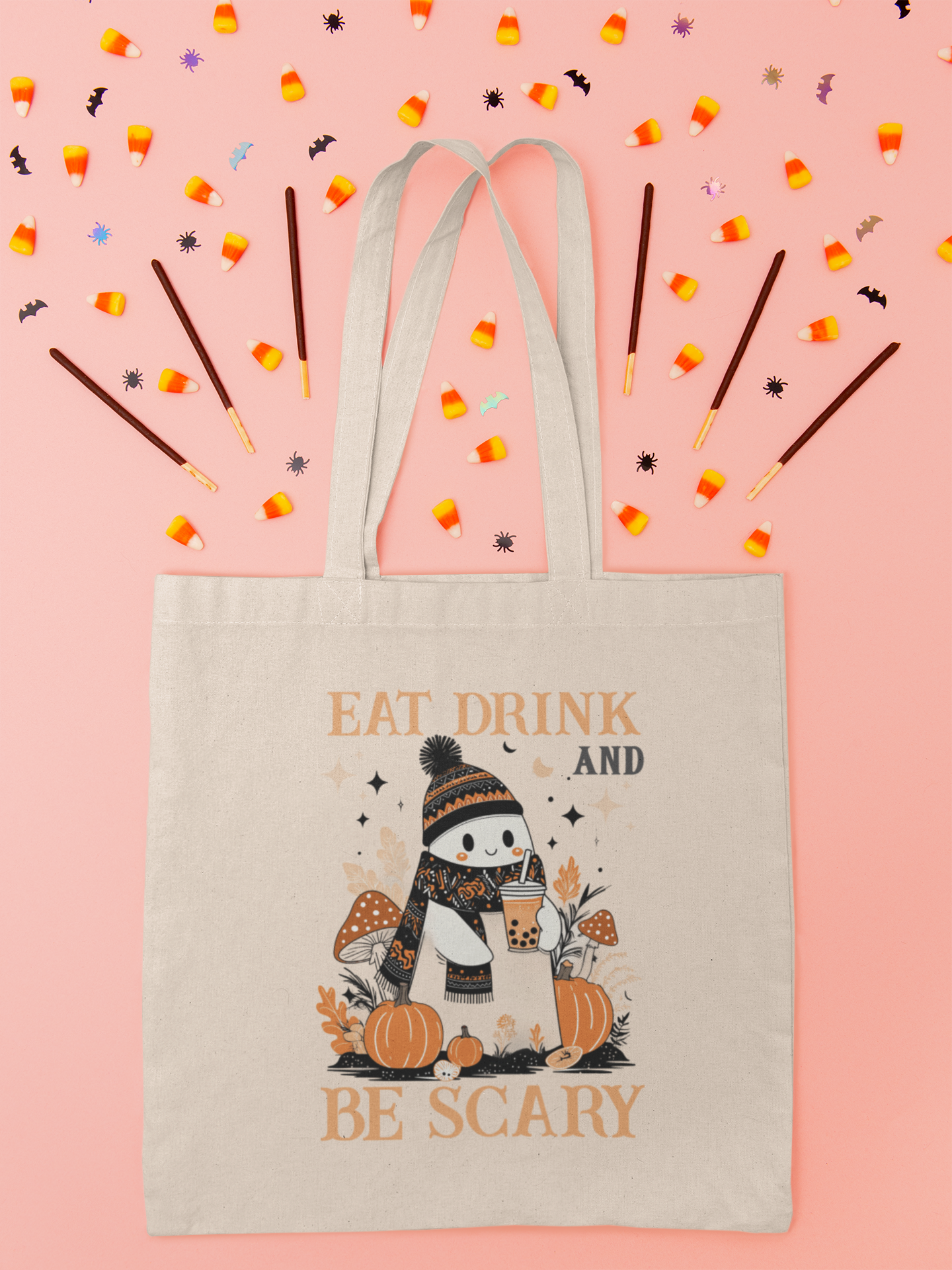 Halloween Penguin Tote Bag, Funny Trick or Treat Bag, Gift for Halloween Lovers