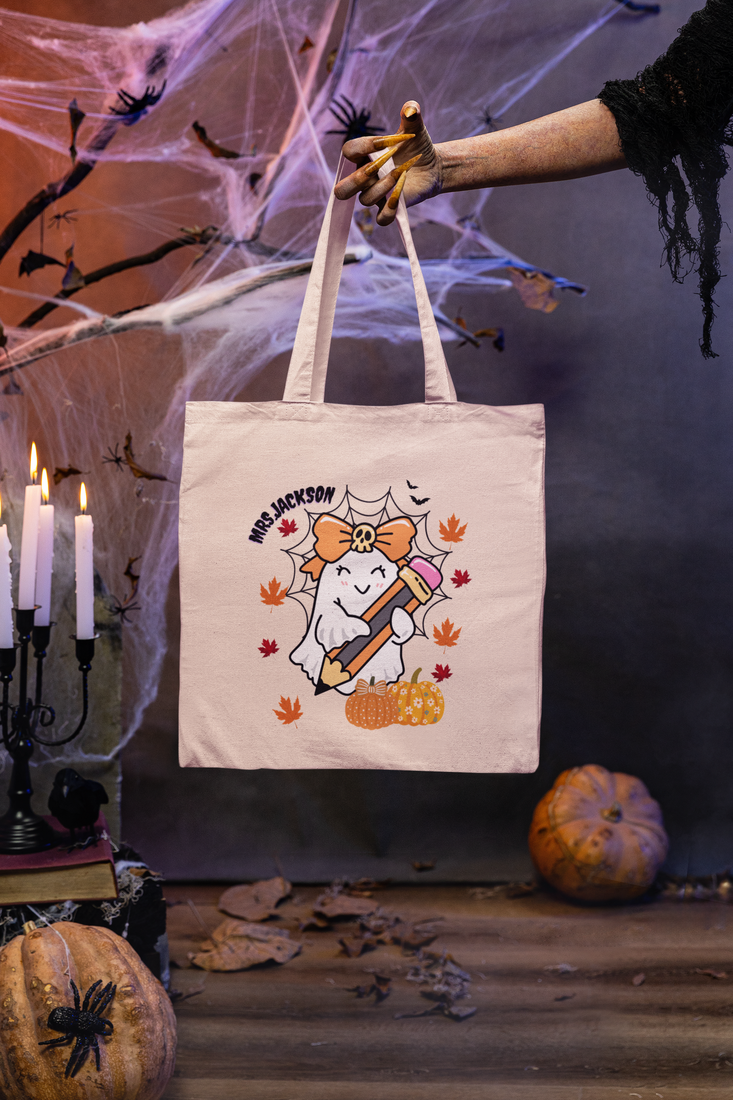 Cute Halloween Tote Bag for Teachers