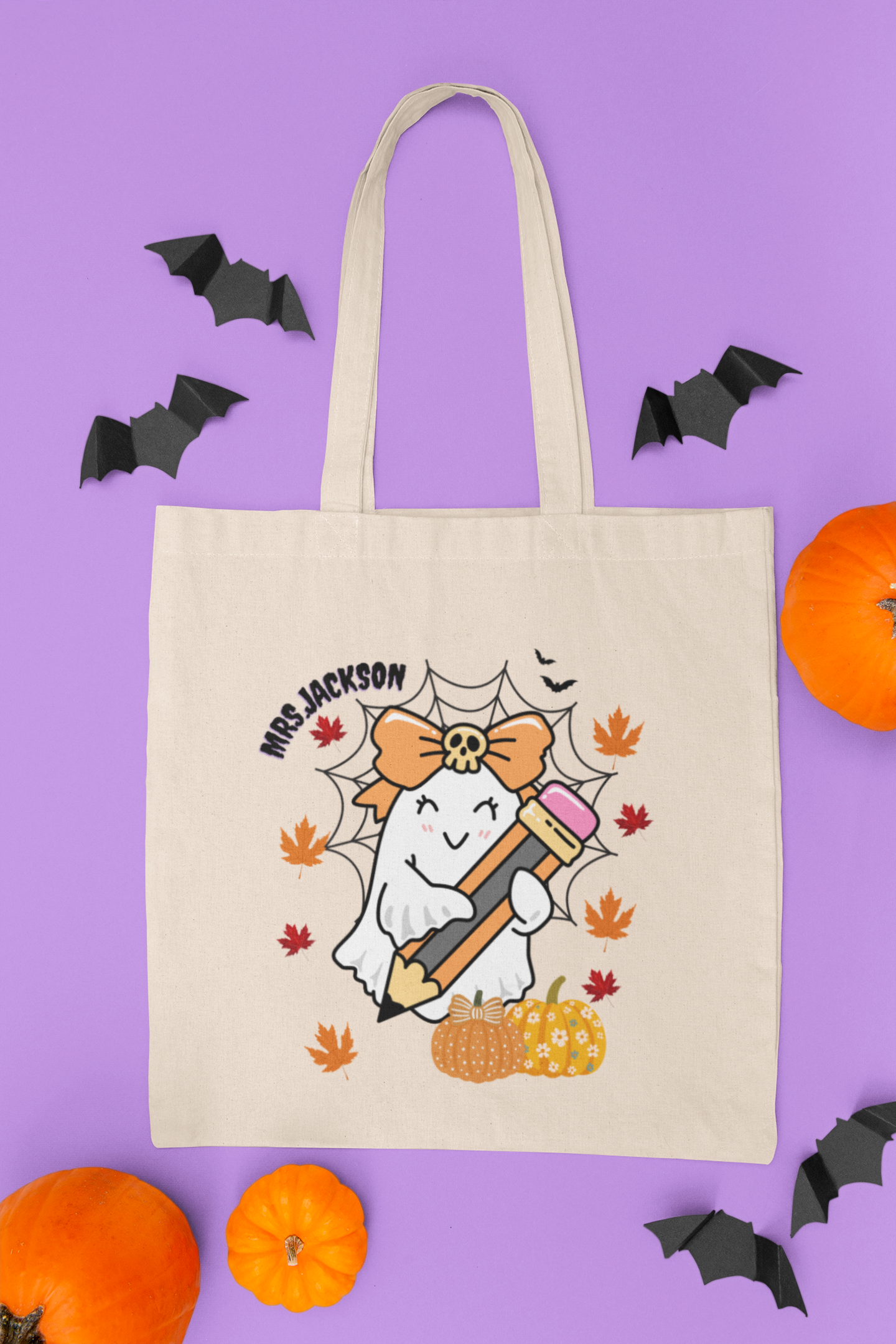 Cute Halloween Tote Bag for Teachers