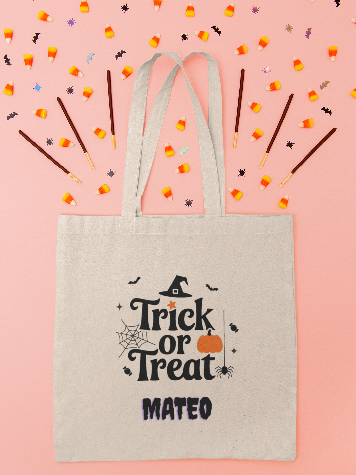 Halloween Tote Bag, Trick or Treat Bag, Personalized Halloween Tote Bag