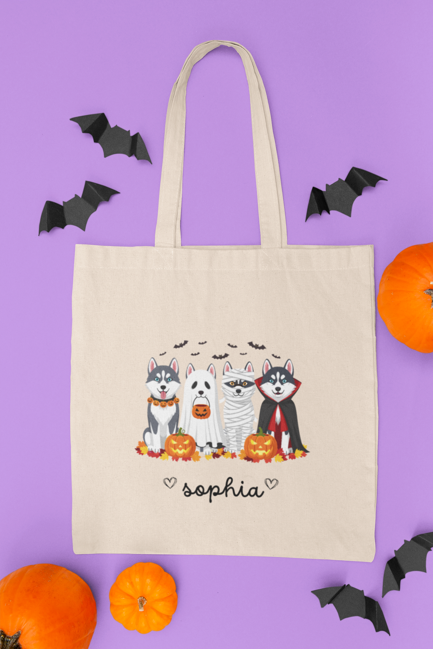 Adorable Pet-Inspired Tote Bag for Dog Lovers , Tote Bag for Halloween