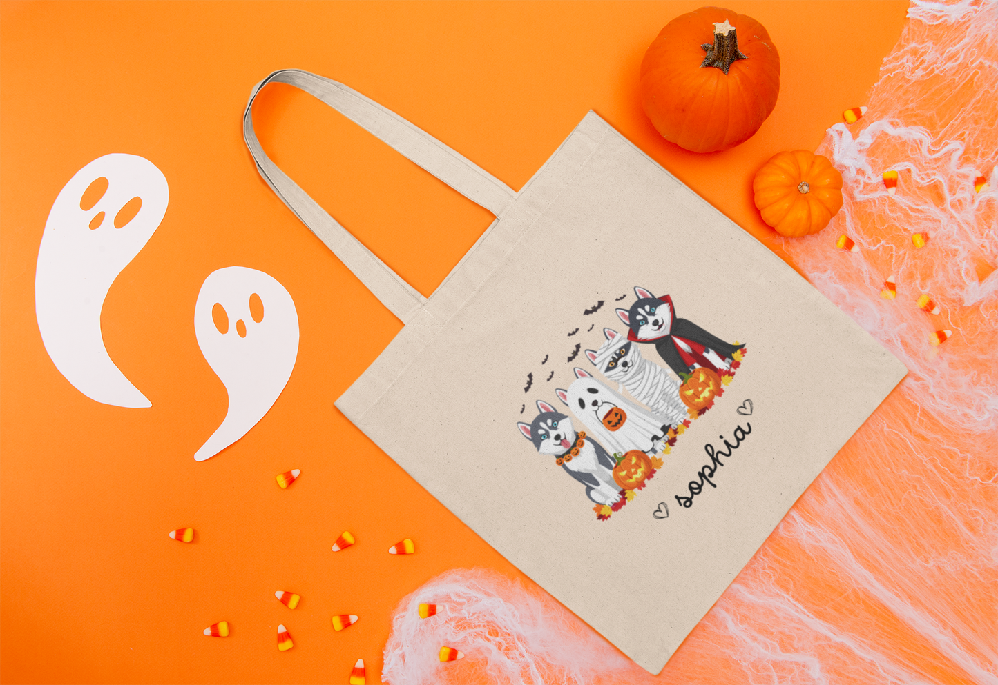Adorable Pet-Inspired Tote Bag for Dog Lovers , Tote Bag for Halloween