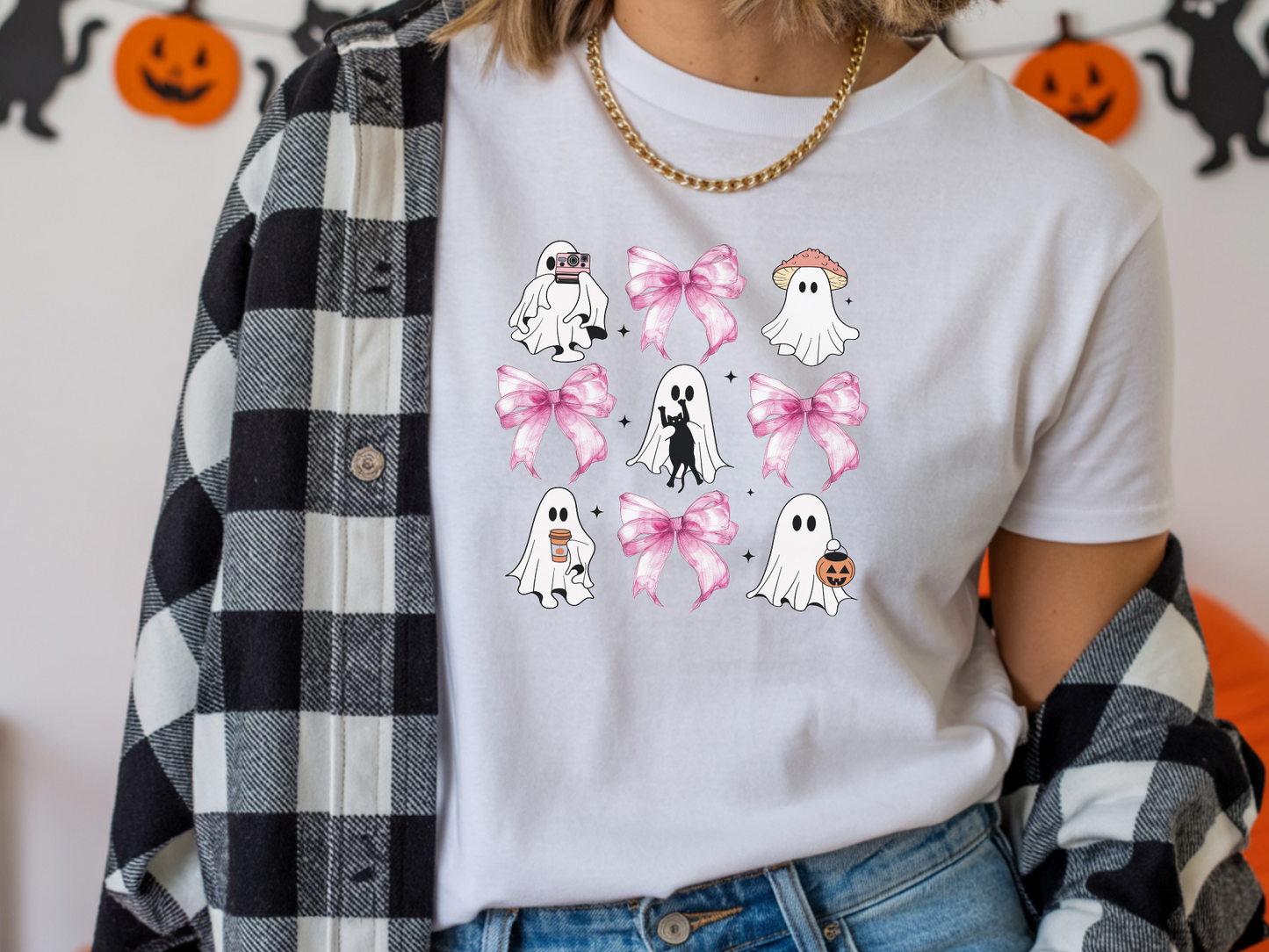 Ghost Coquete Halloween T-shirt for Women