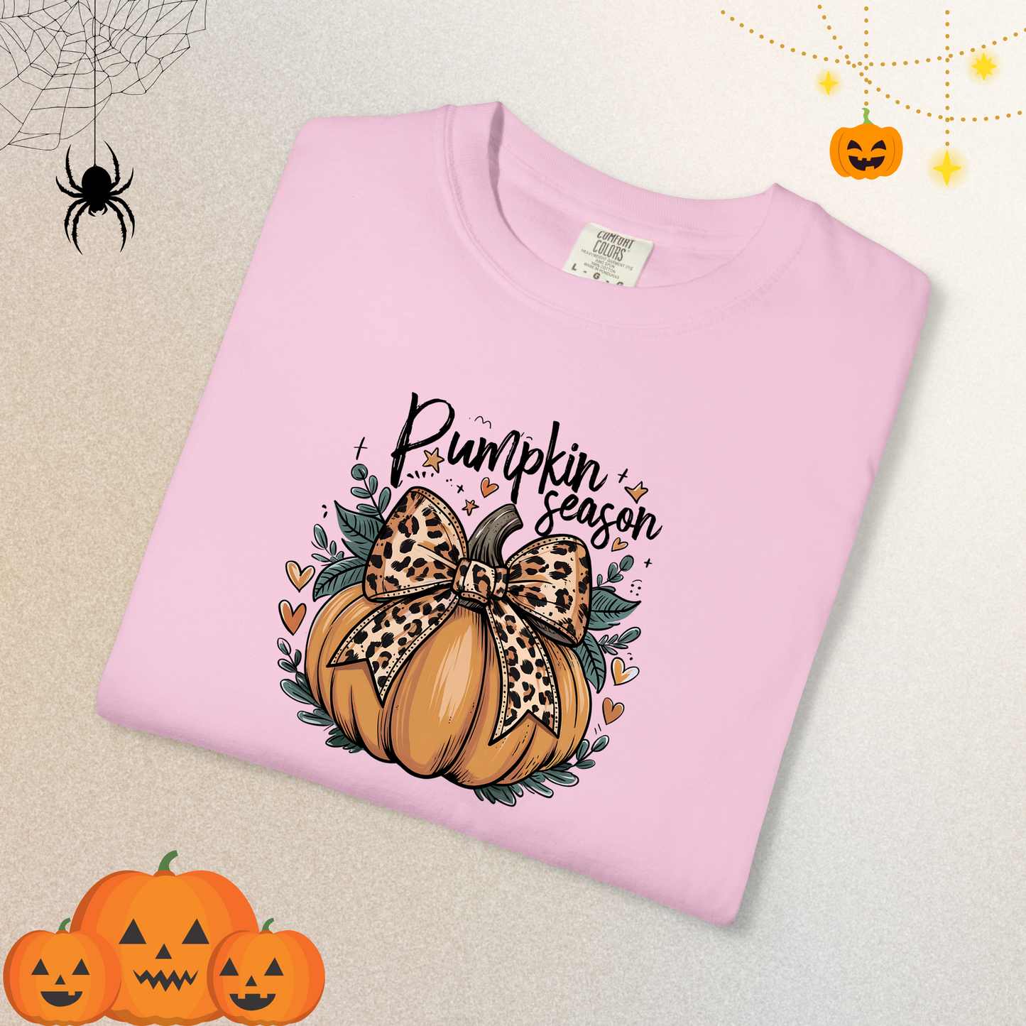 Coquette Pumpkin Shirt – Cute Halloween T-Shirt for Women