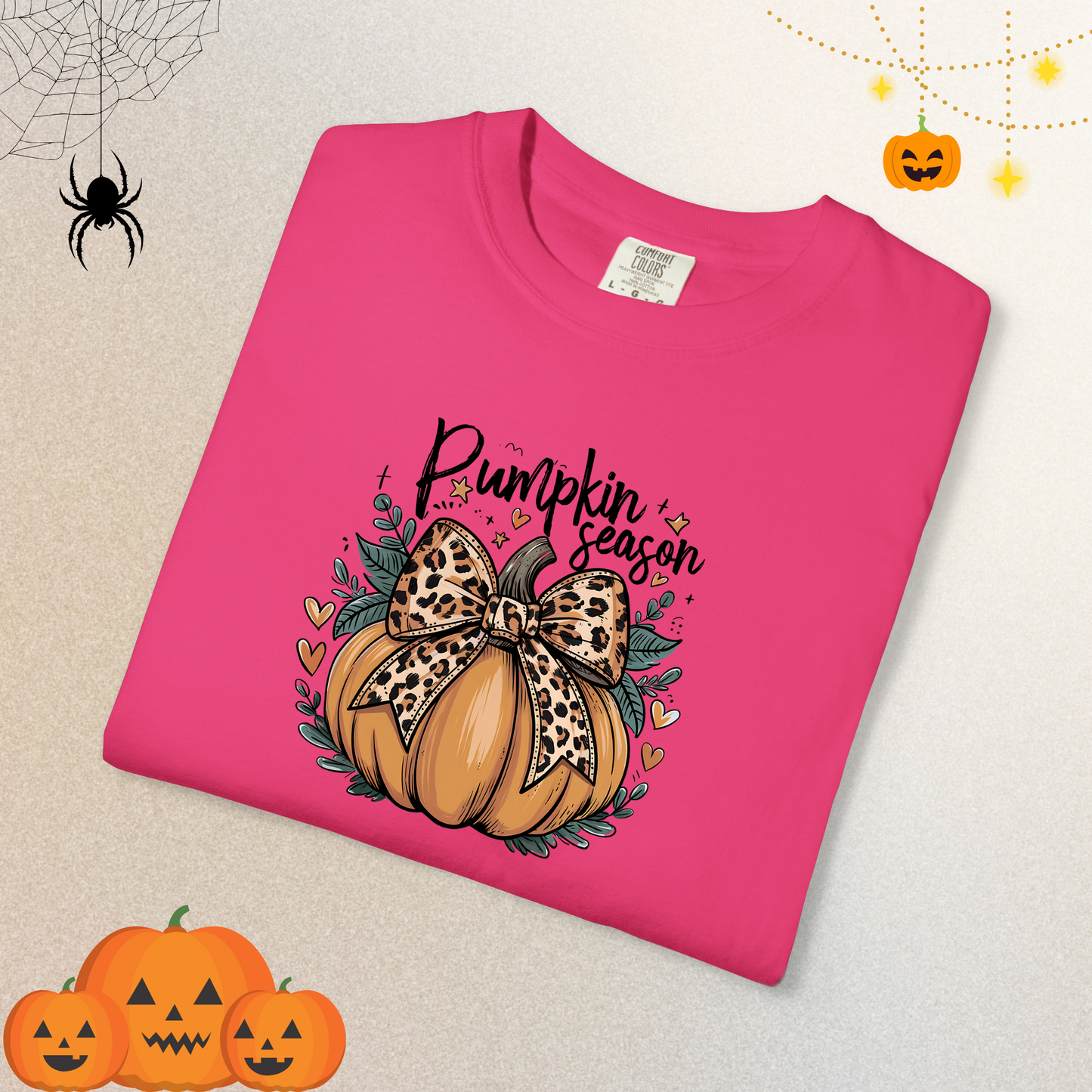 Coquette Pumpkin Shirt – Cute Halloween T-Shirt for Women