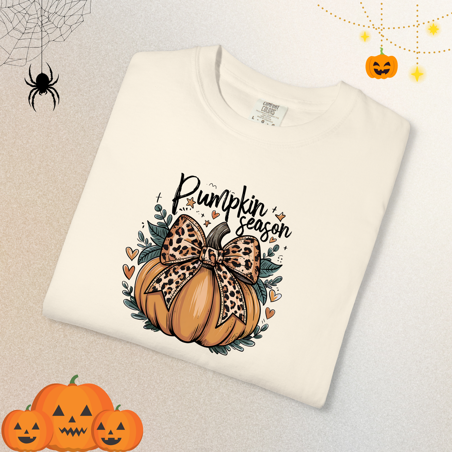 Coquette Pumpkin Shirt – Cute Halloween T-Shirt for Women