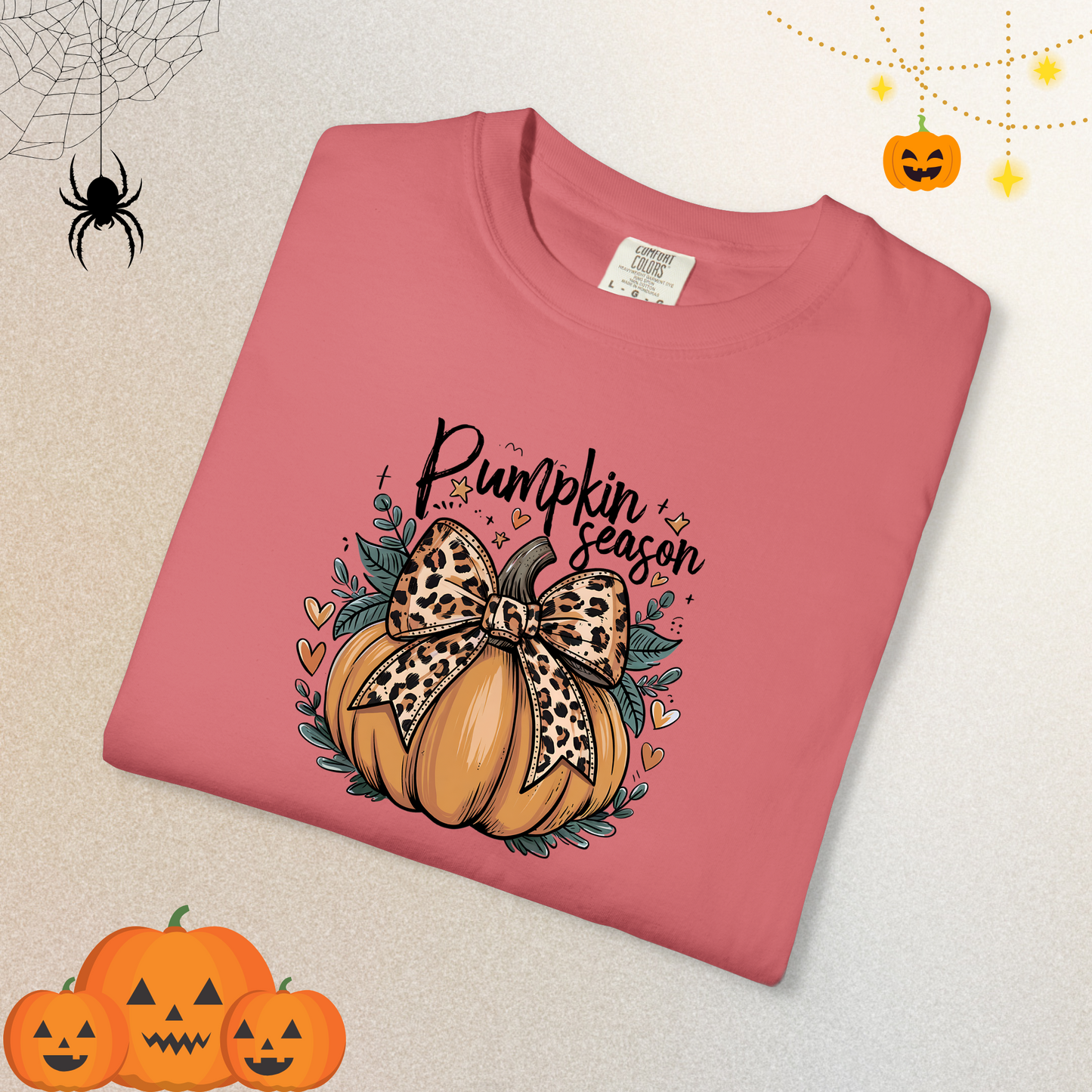 Coquette Pumpkin Shirt – Cute Halloween T-Shirt for Women