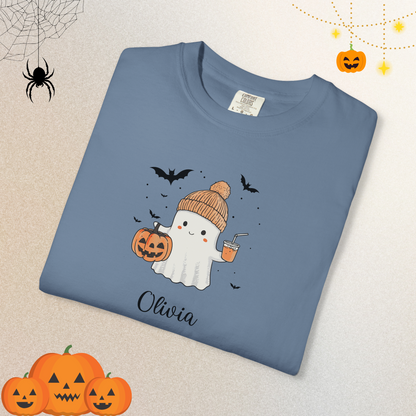 Custom Halloween Ghost T-shirt Halloween Ghost T-shirt, Personalized Fall Shirt