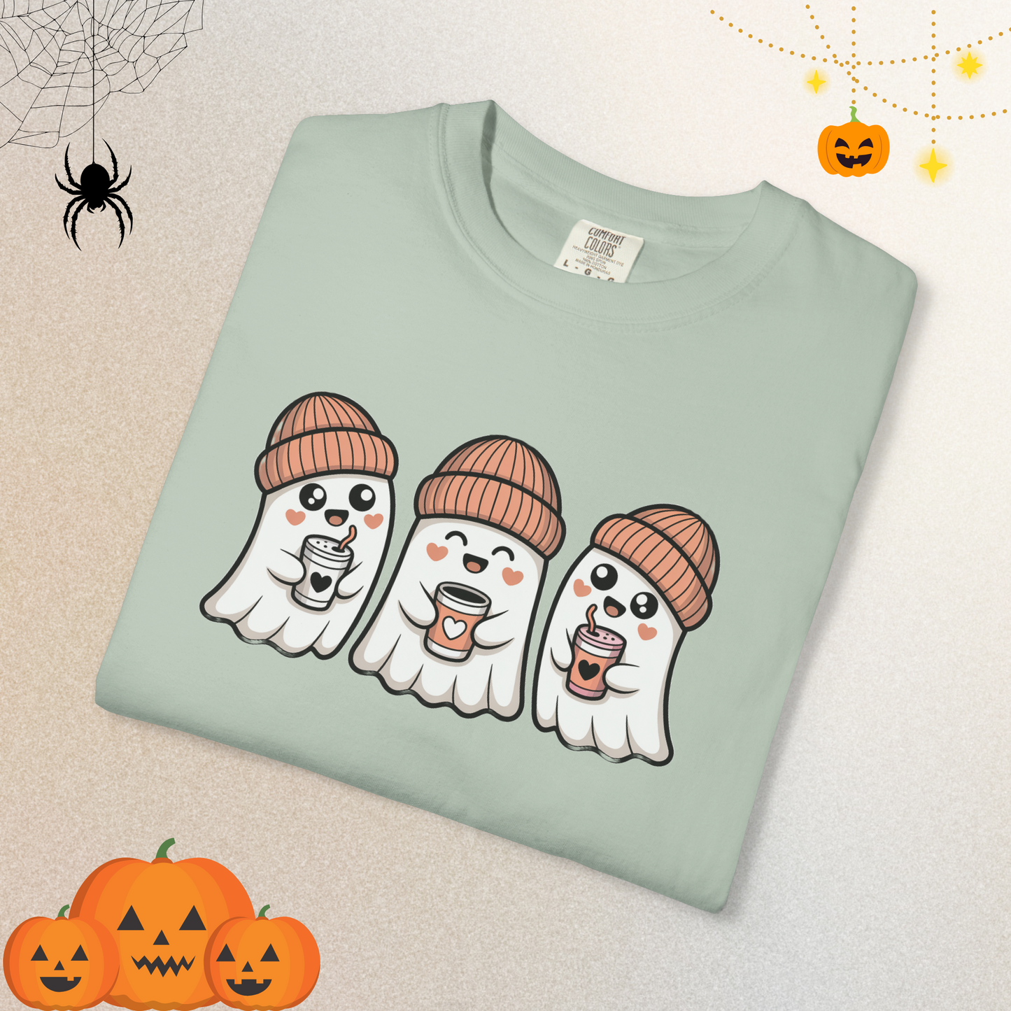 Cute Coffee Drink Ghost Shirt | Halloween Shirt for Women & Adults | Fall Tee