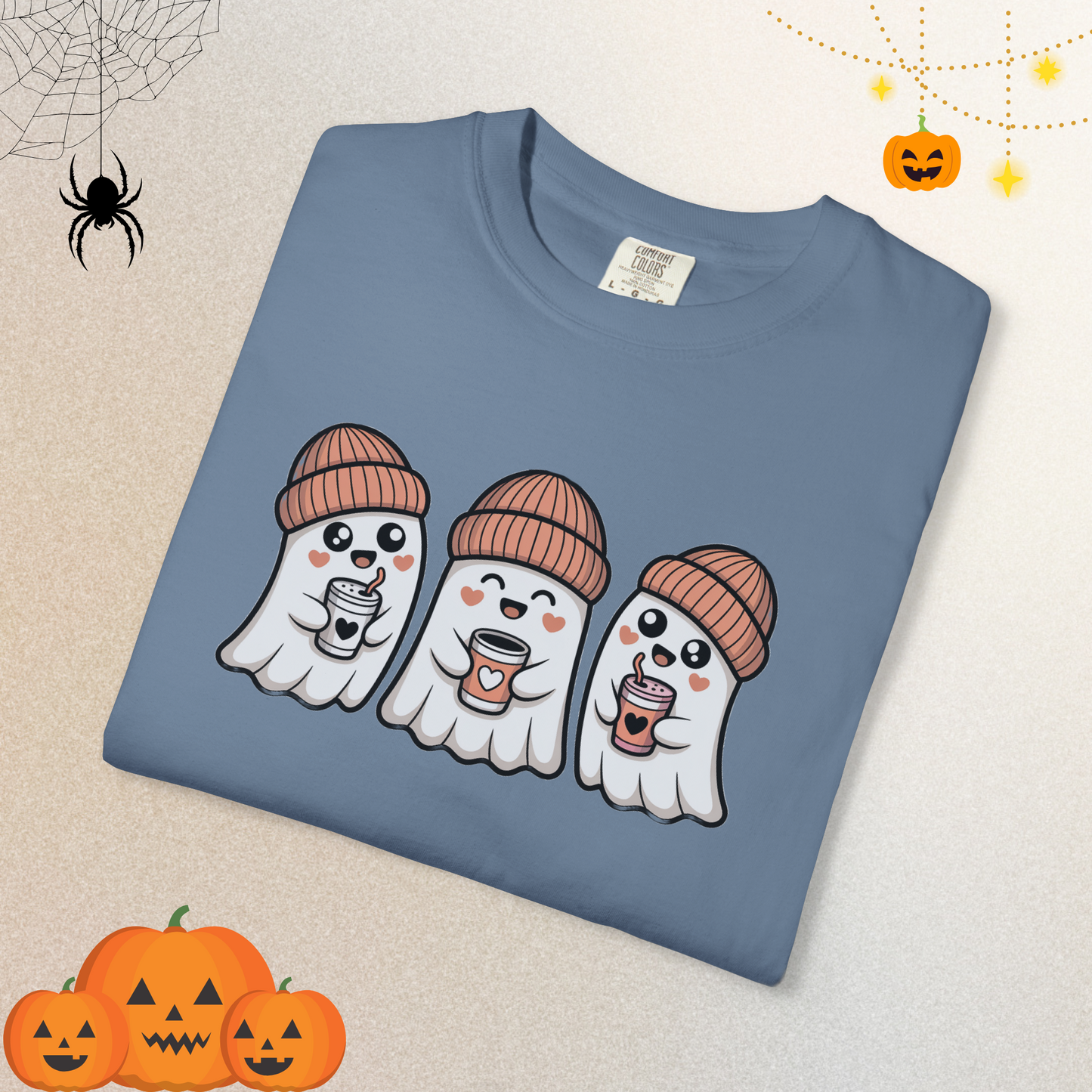 Cute Coffee Drink Ghost Shirt | Halloween Shirt for Women & Adults | Fall Tee