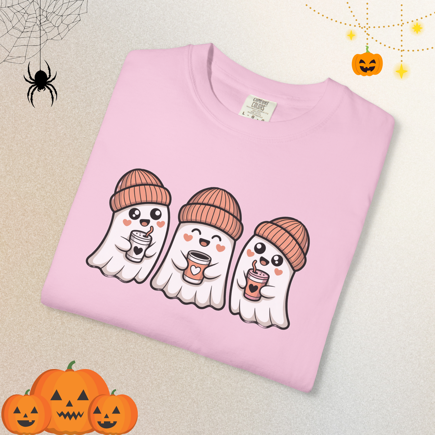 Cute Coffee Drink Ghost Shirt | Halloween Shirt for Women & Adults | Fall Tee