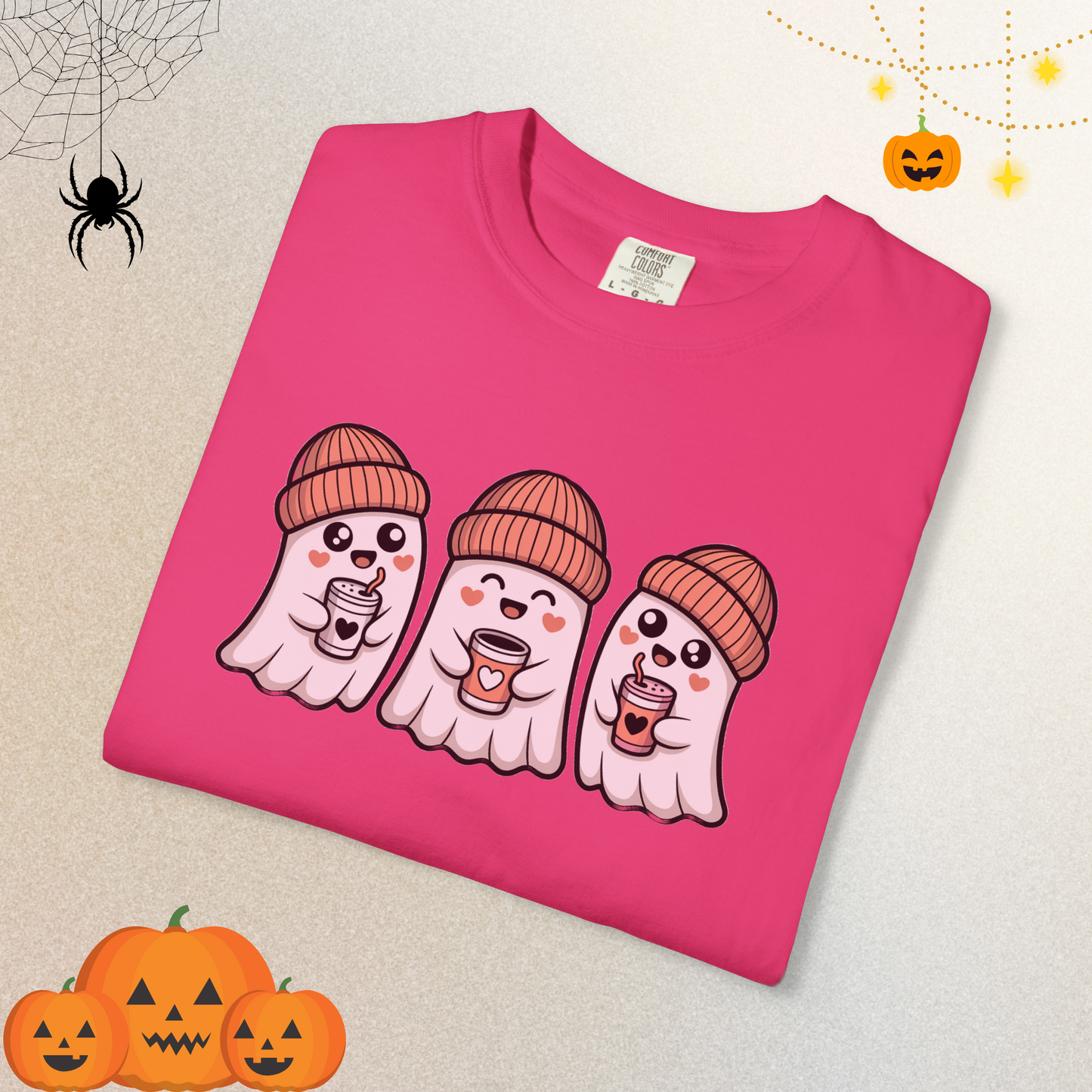 Cute Coffee Drink Ghost Shirt | Halloween Shirt for Women & Adults | Fall Tee