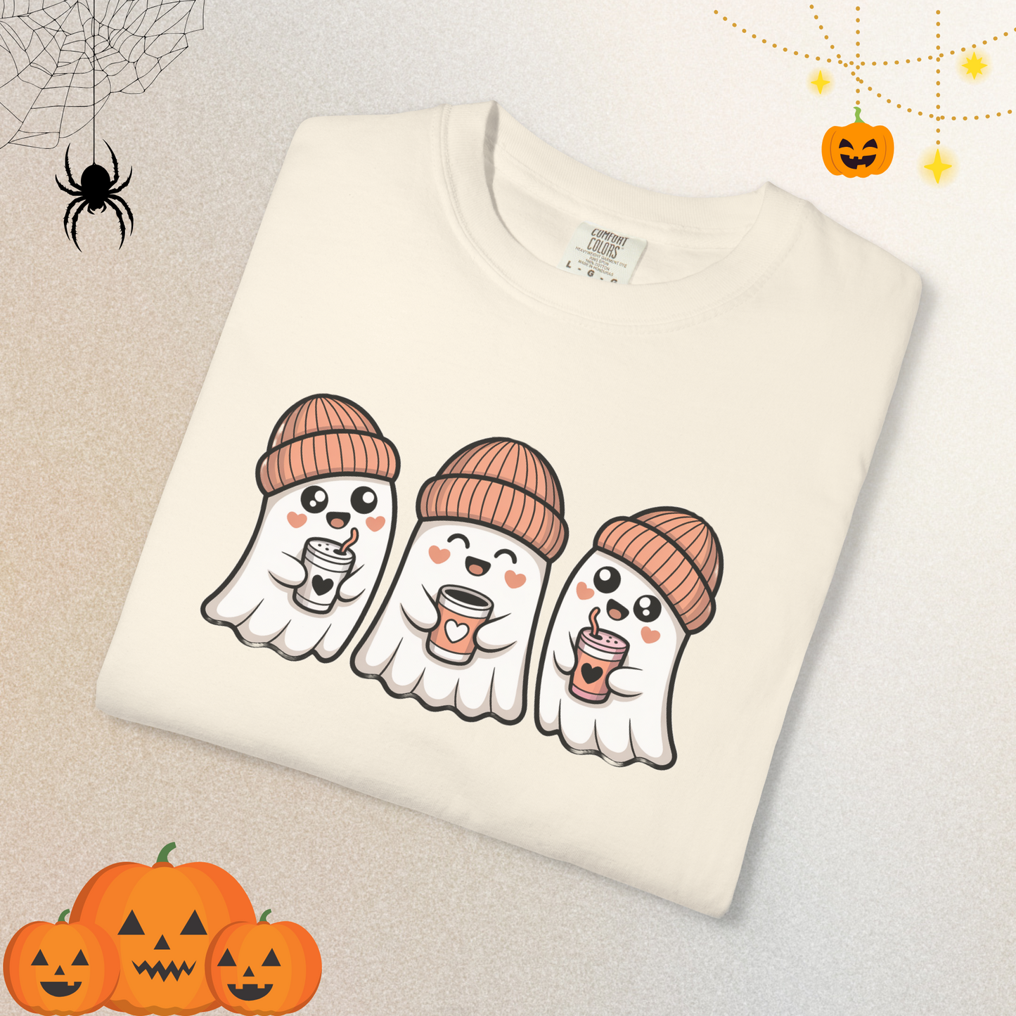 Cute Coffee Drink Ghost Shirt | Halloween Shirt for Women & Adults | Fall Tee