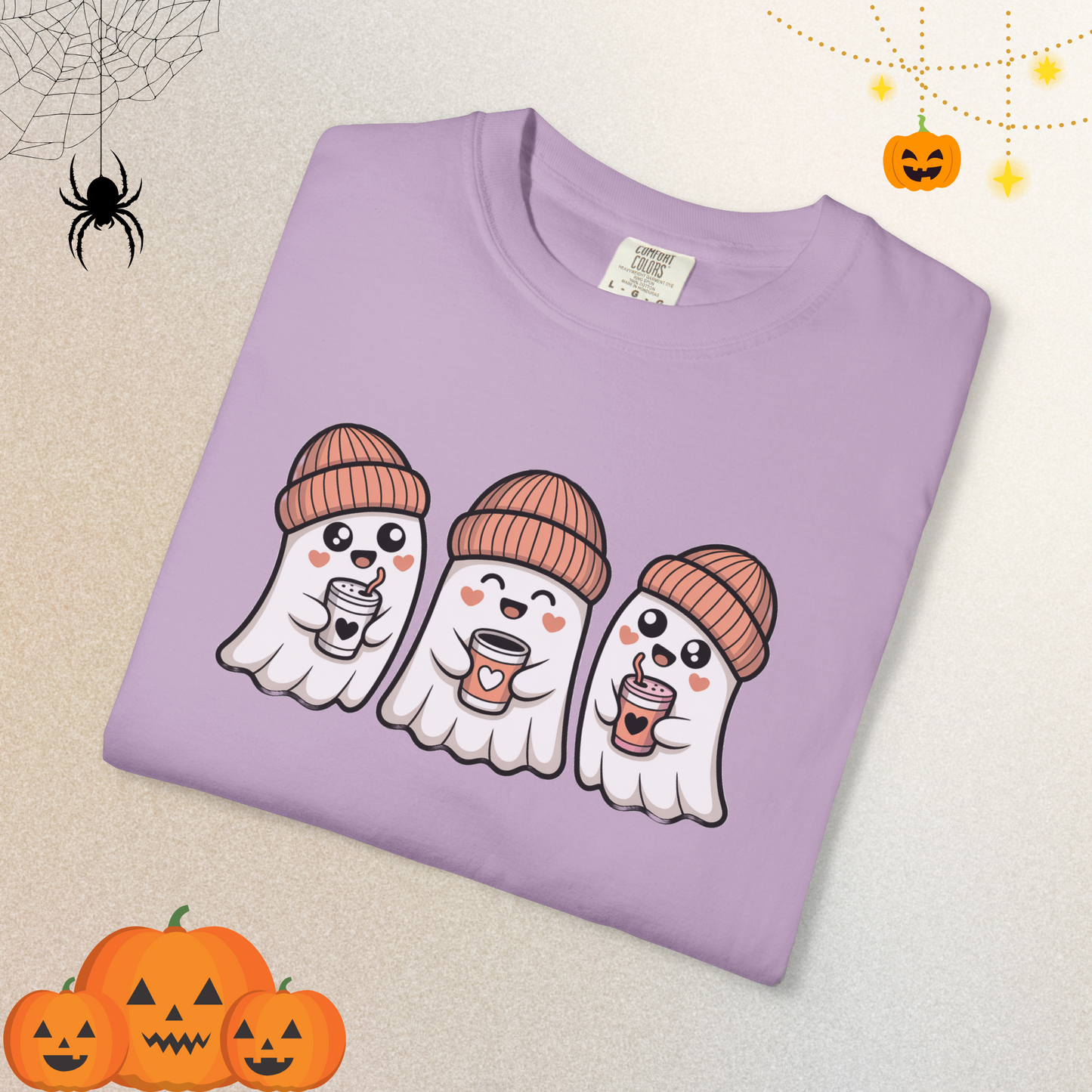 Cute Coffee Drink Ghost Shirt | Halloween Shirt for Women & Adults | Fall Tee