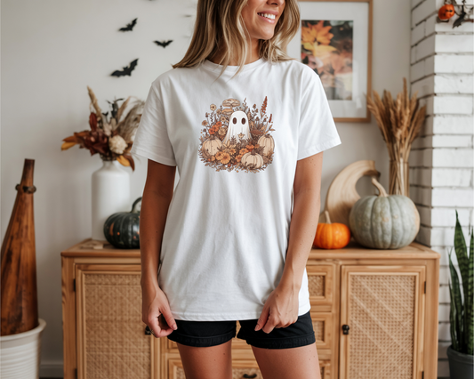Boo and Pumpkins Crew Shirts | Halloween Shirt for Women & Adults