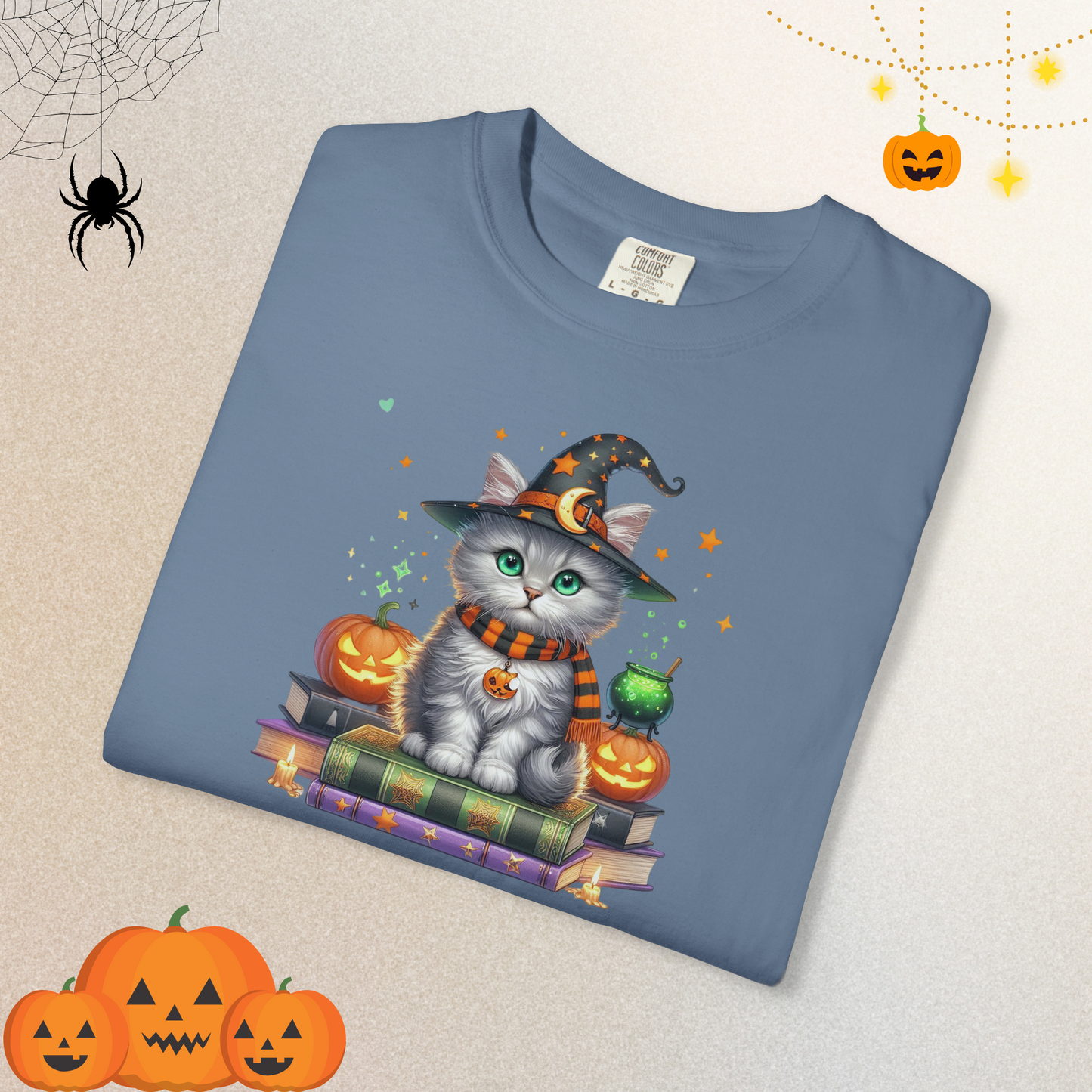 Cute Ghost Cat Halloween Shirt | Spooky Black Cat Tee for Women & Adults | Fall Graphic T-Shirt