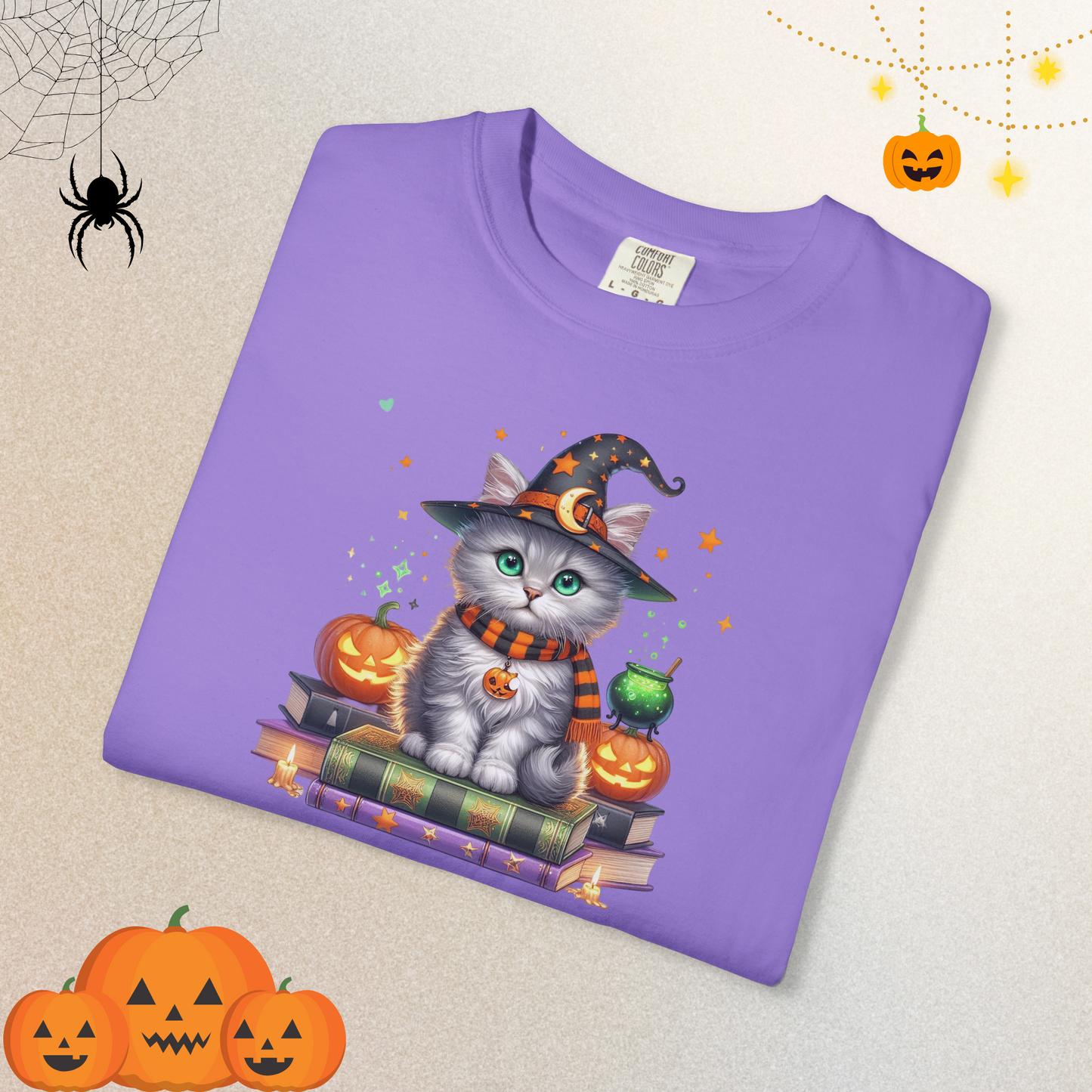 Cute Ghost Cat Halloween Shirt | Spooky Black Cat Tee for Women & Adults | Fall Graphic T-Shirt