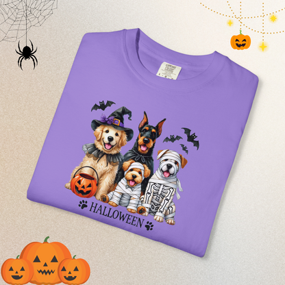 Dog Lover Spooky Paw Halloween T-Shirt | Cute Fall Shirt for Women & Adults