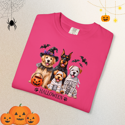 Dog Lover Spooky Paw Halloween T-Shirt | Cute Fall Shirt for Women & Adults