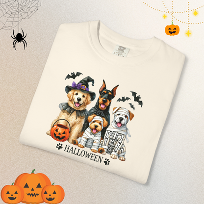 Dog Lover Spooky Paw Halloween T-Shirt | Cute Fall Shirt for Women & Adults