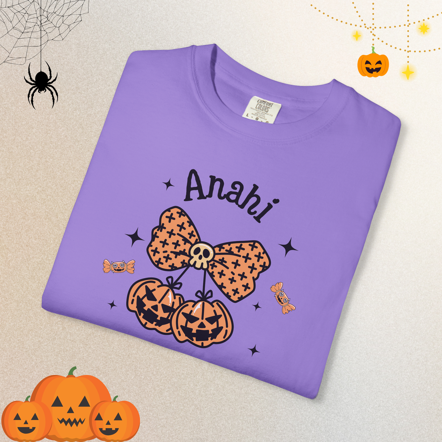 Custom Halloween Pumpkin T-shirt for woman in halloween 2025