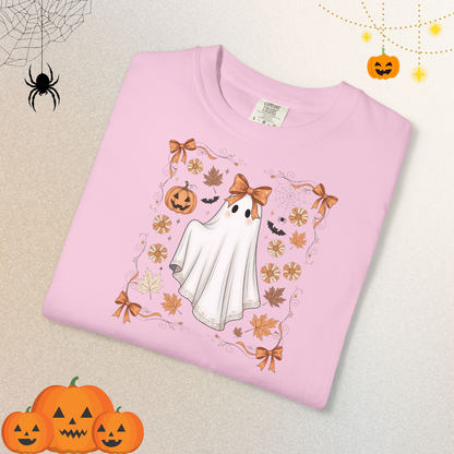 Halloween Lace Ghost Sweatshirt | Cute Floral Ghost Sweater Shirt for Women & Adults