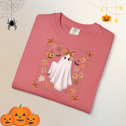 Halloween Lace Ghost Sweatshirt | Cute Floral Ghost Sweater Shirt for Women & Adults